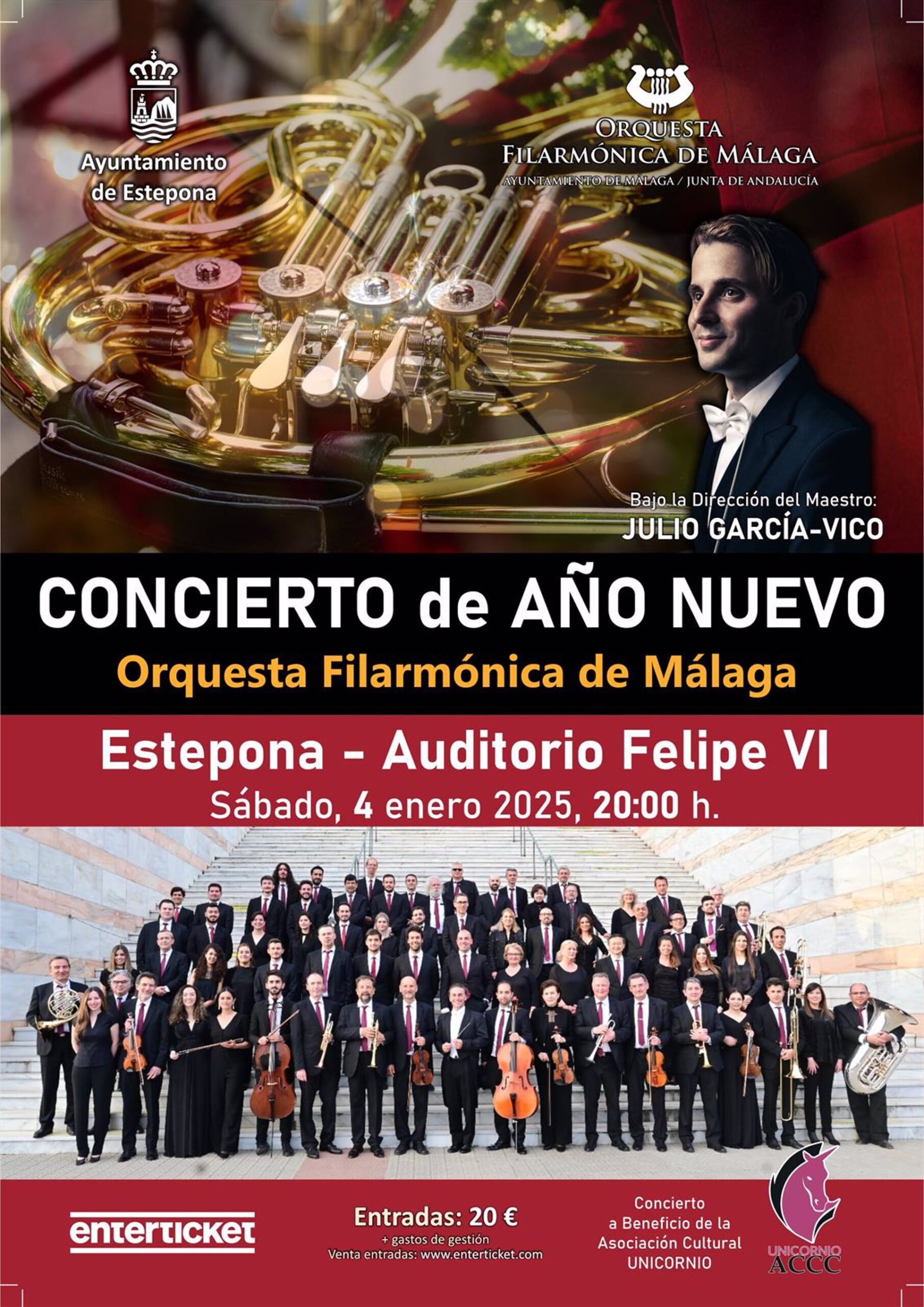 La Orquesta Filarmónica ofrecerá el tradicional Concierto de Año Nuevo en el auditorio Felipe VI de Estepona