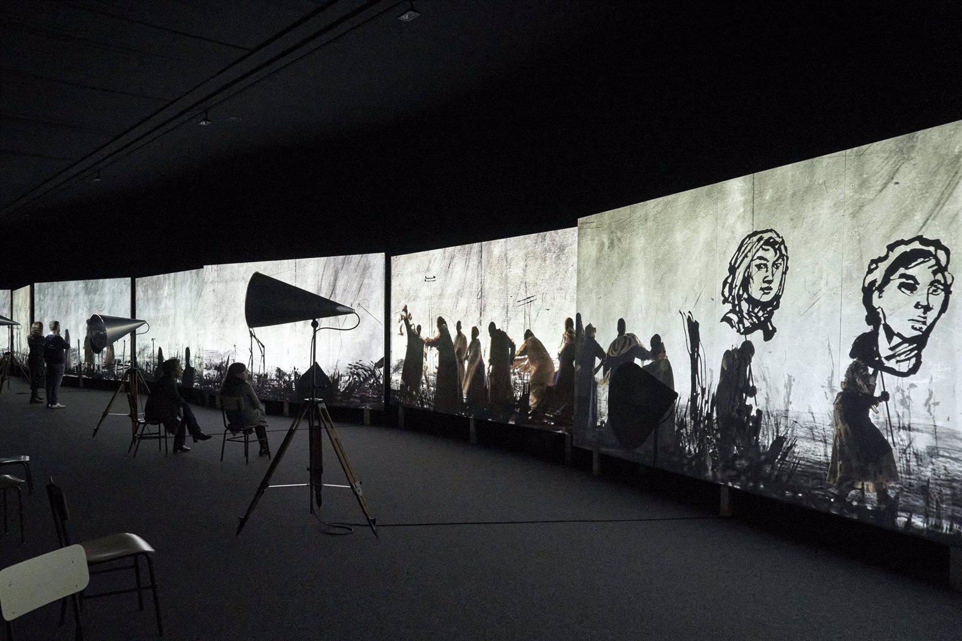 El Museo Picasso despide un montaje artístico de William Kentridge que se podrá ver por última vez el domingo