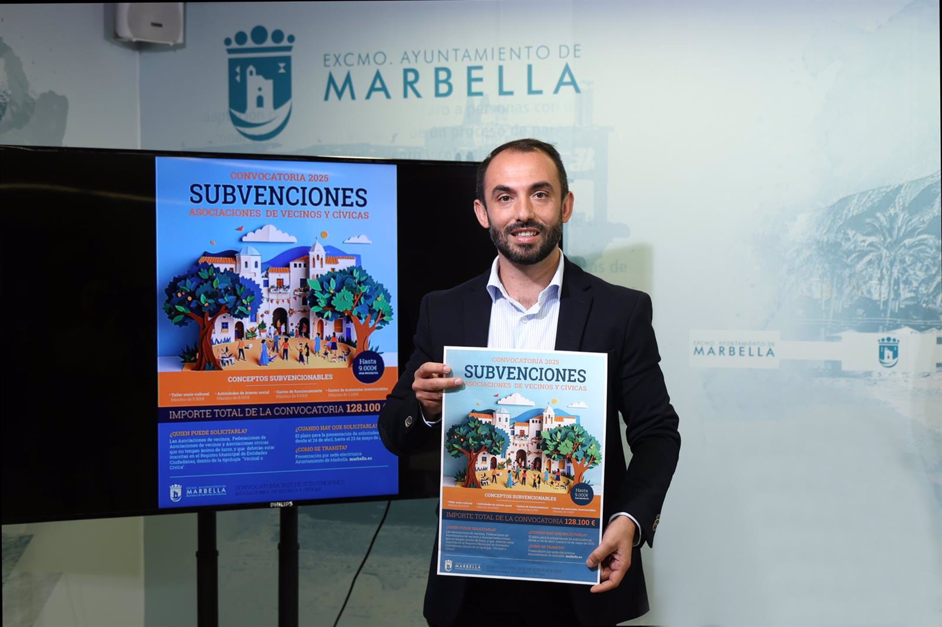 Marbella destina más de 128.000 euros a la convocatoria de subvenciones a asociaciones vecinales y entidades
