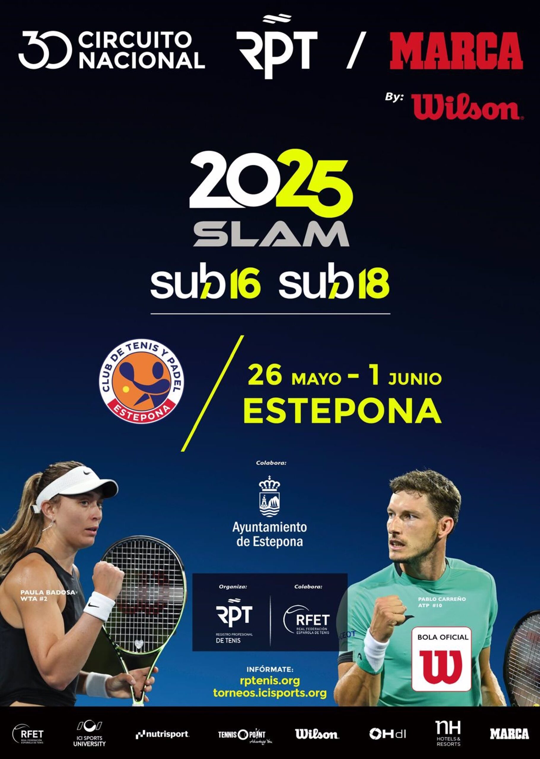 Estepona acogerá el Sub 16 & Sub 18 del Circuito Nacional de Tenis RPT-Marca by Wilson