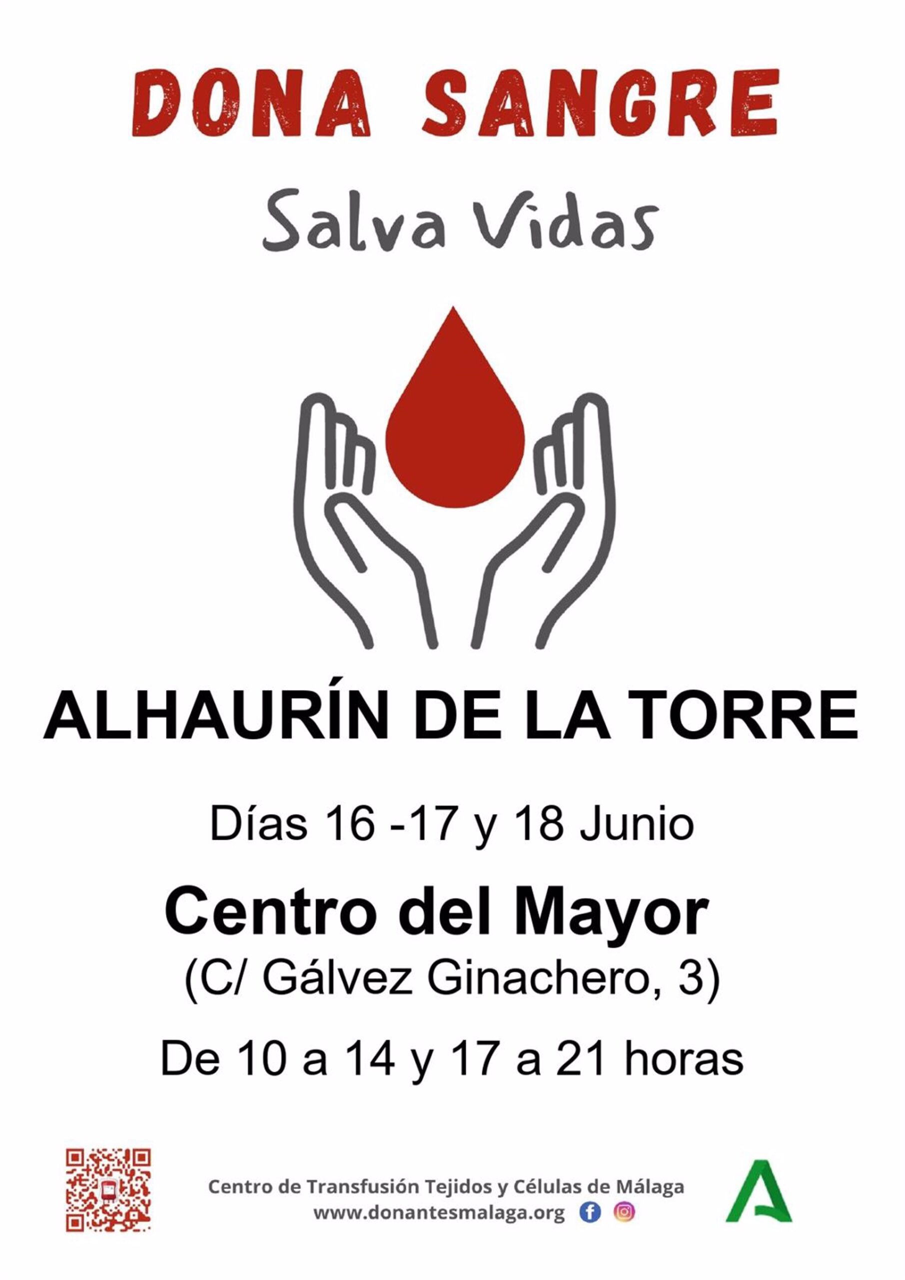 El Centro del Mayor San Sebastián de Alhaurín de la Torre acoge una colecta de sangre y plasma
