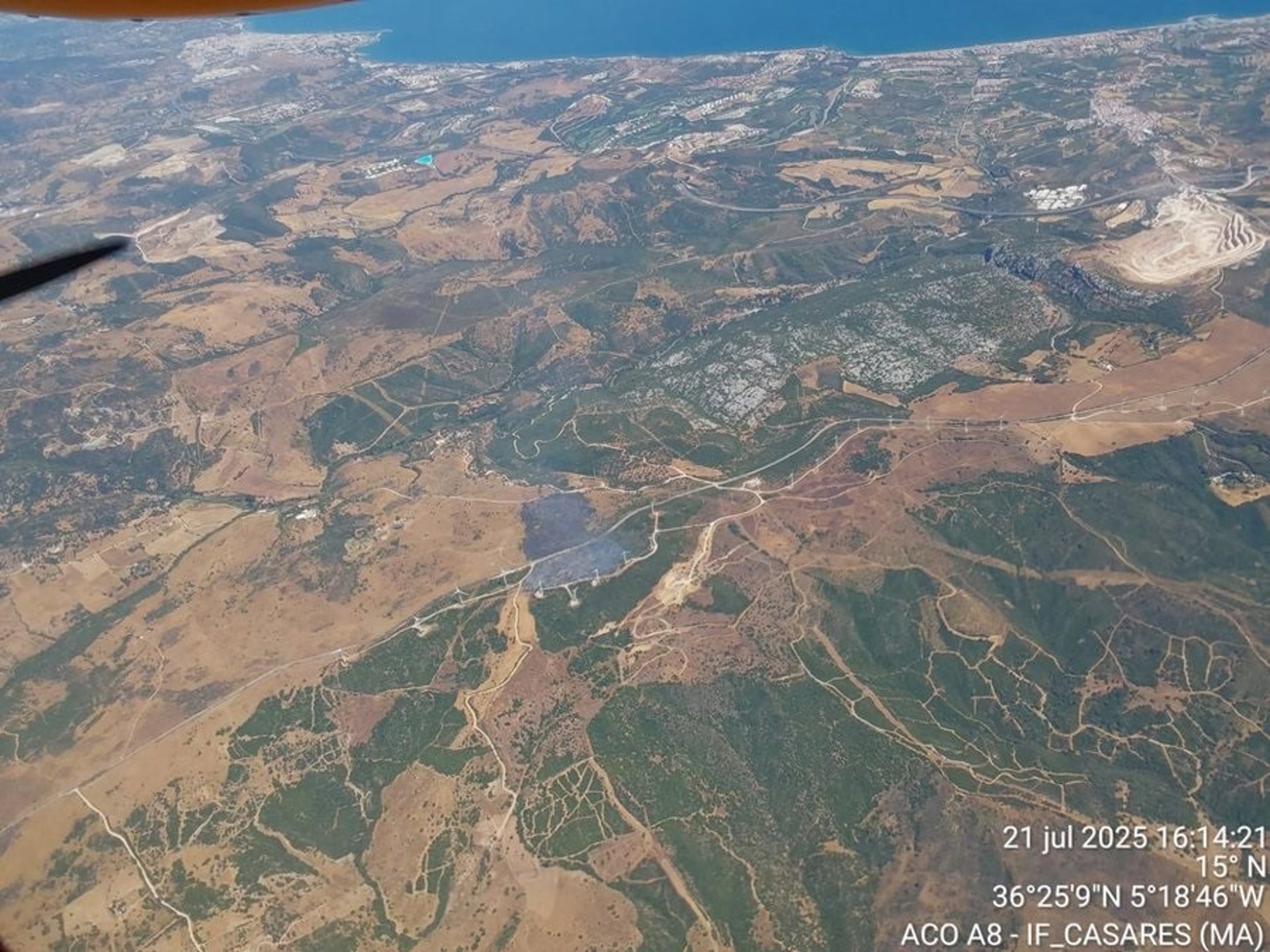 Estabilizado el incendio forestal declarado en un paraje de Casares