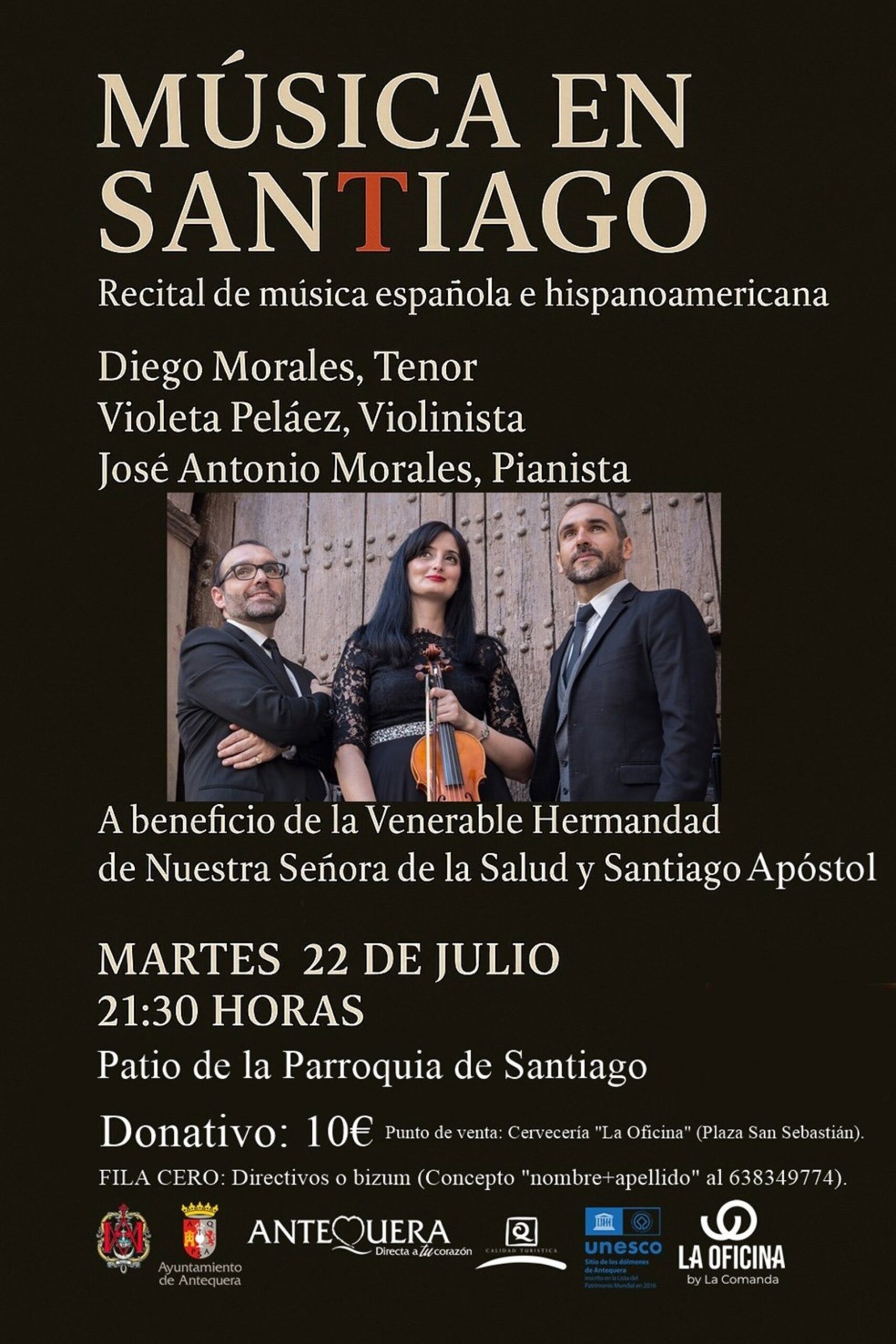 Música española e hispanoamericana se dan cita en Antequera en el recital 'Música en Santiago'