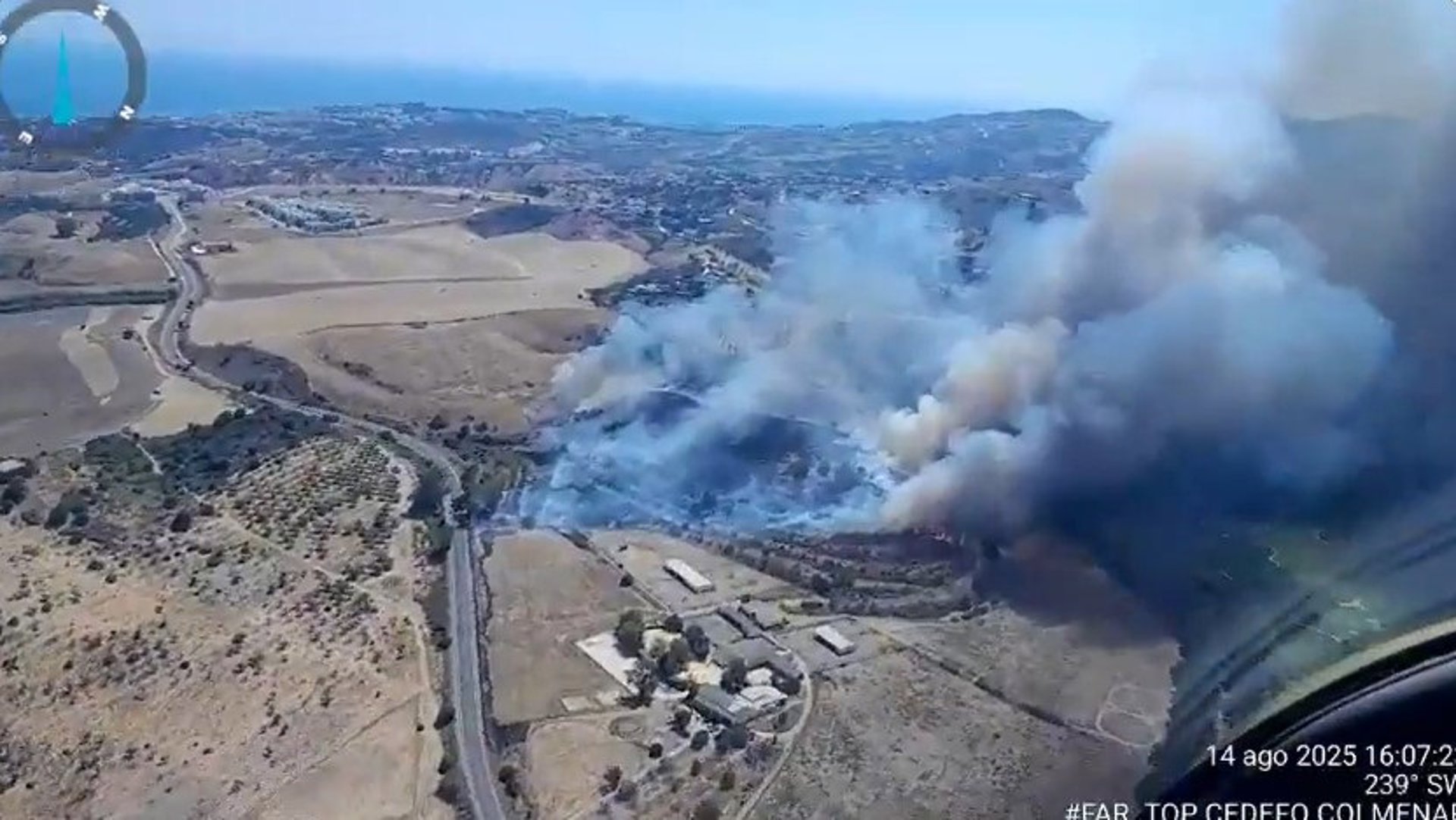 Declarado un incendio forestal en Mijas