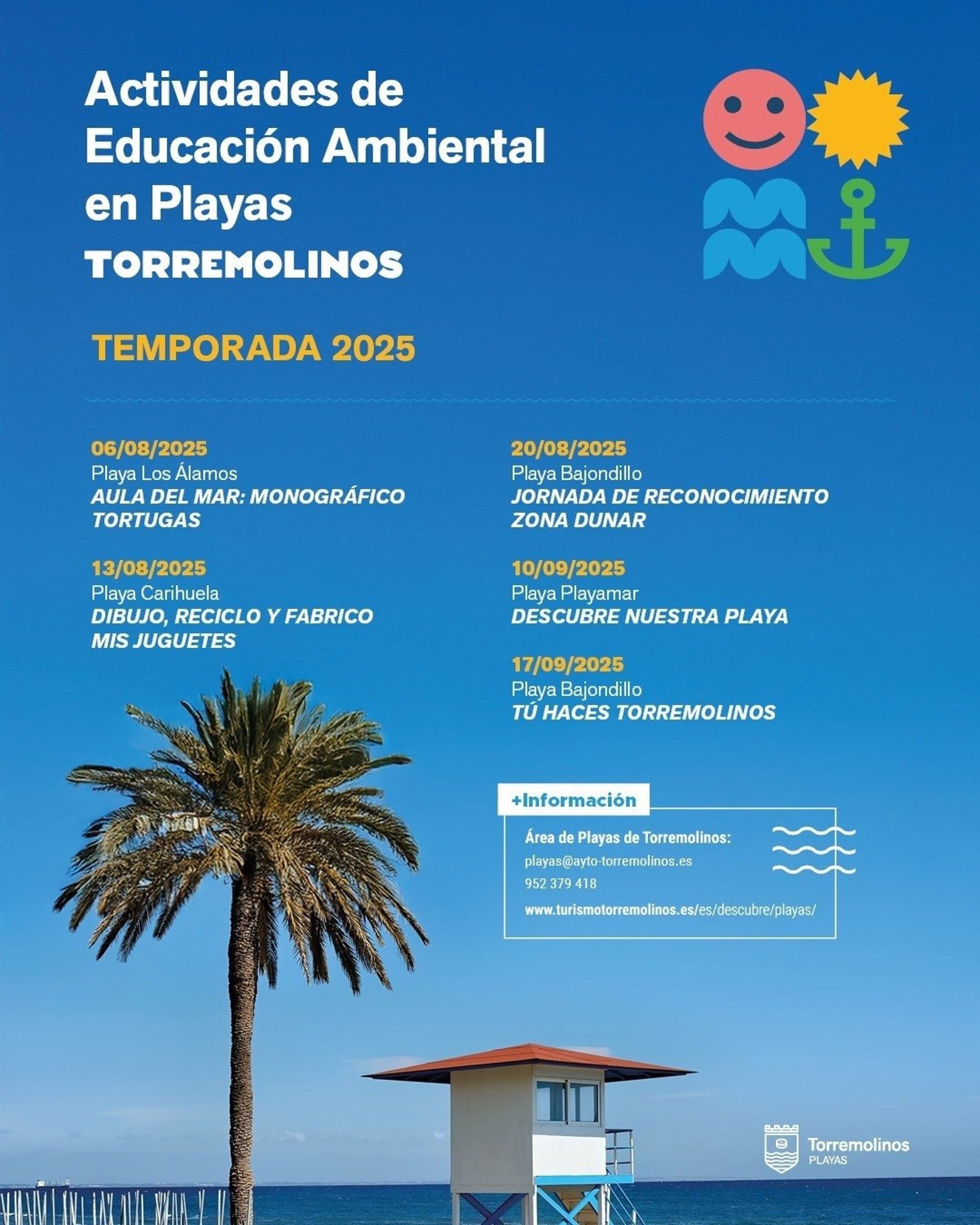 El Ayuntamiento de Torremolinos impulsa talleres medioambientales en las playas durante el mes agosto