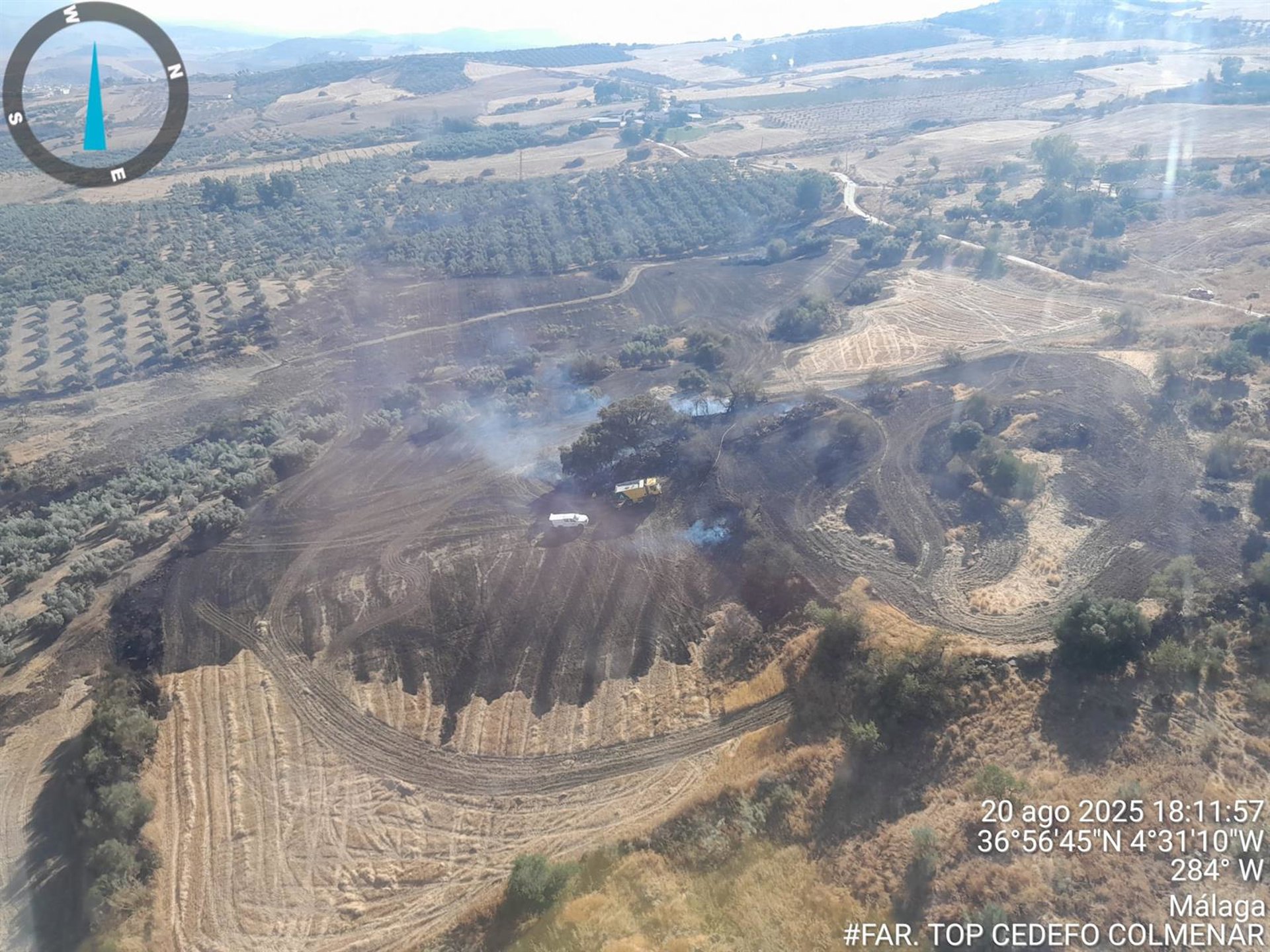 Extinguido el incendio declarado en Villanueva de la Concepción