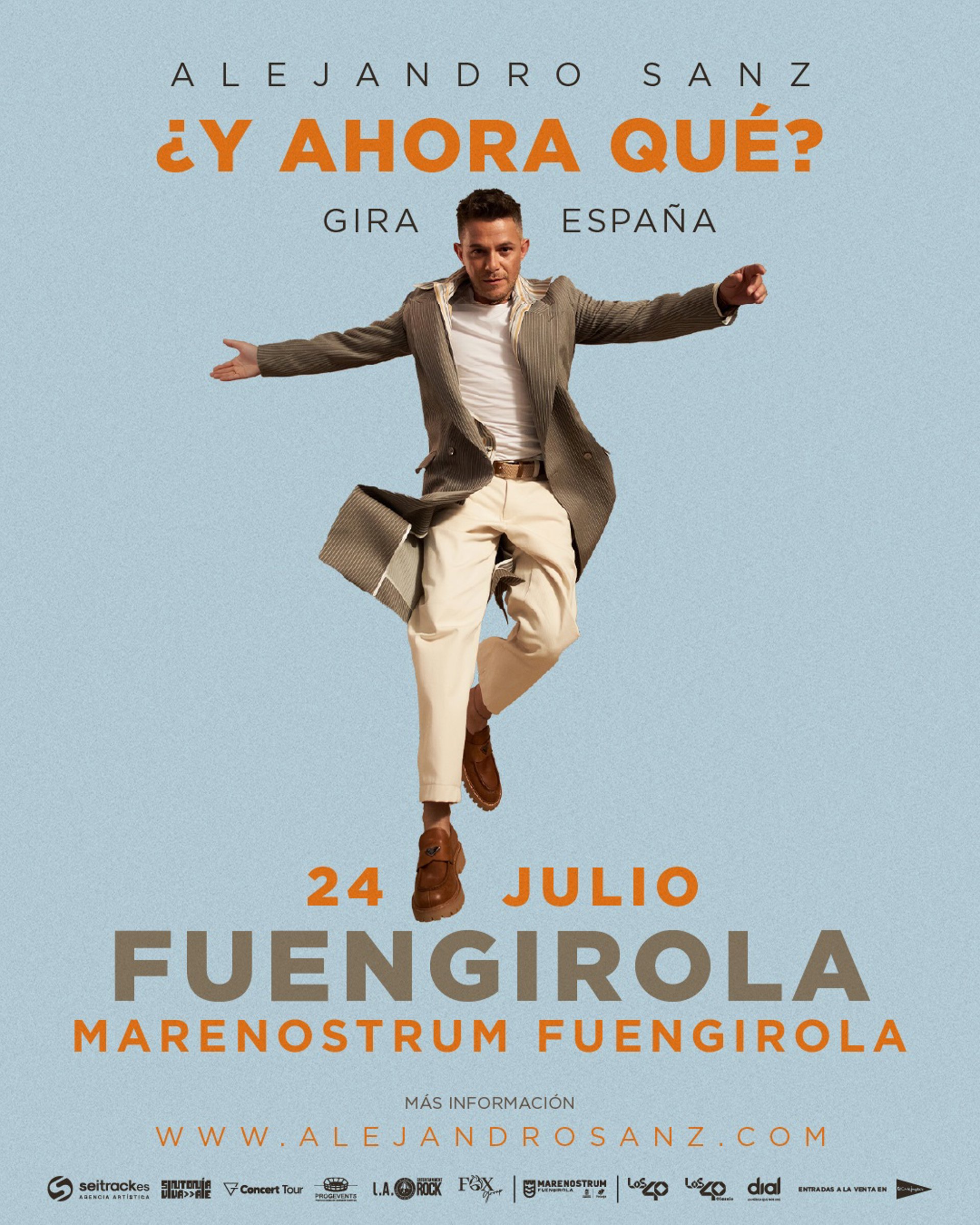 Alejandro Sanz cerrará su gira española el 24 de julio de 2026 en Marenostrum Fuengirola
