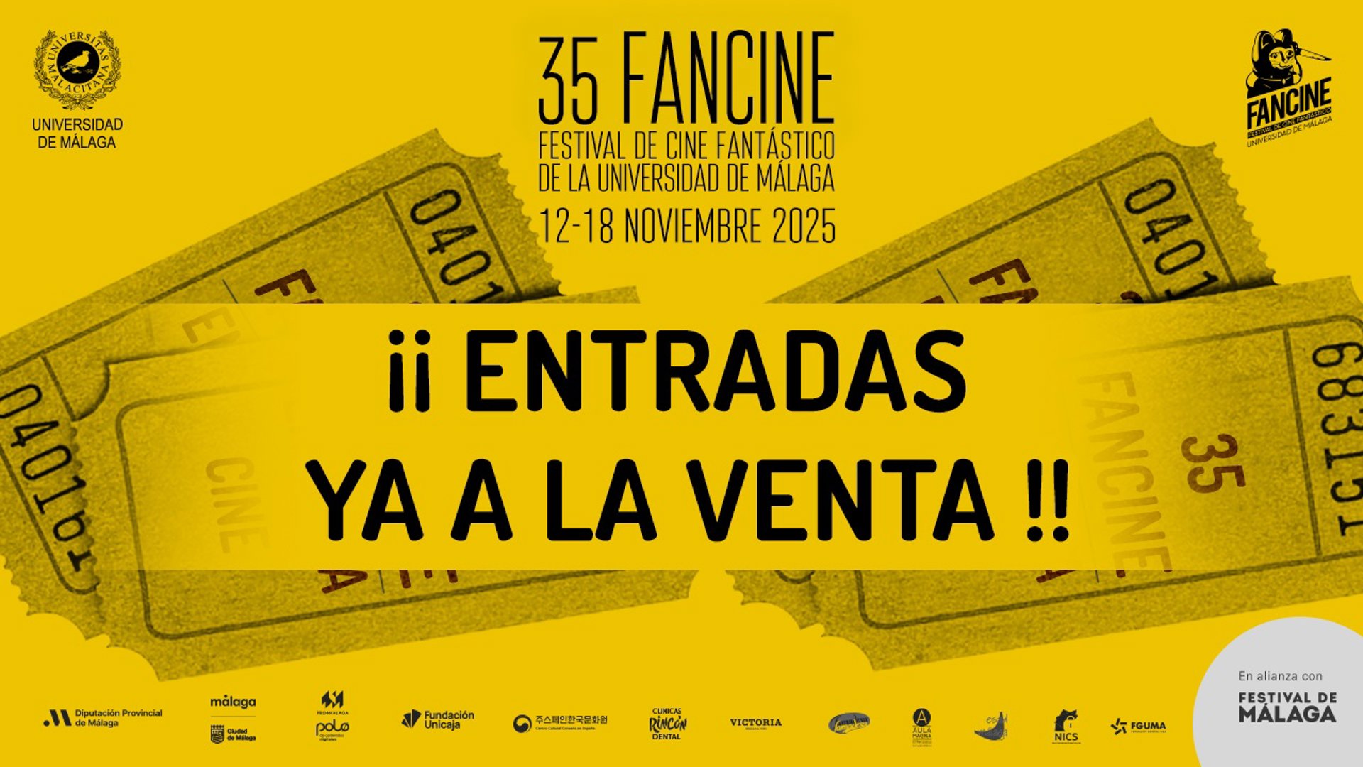 Fancine, el festival de cine fantástico de la UMA, pone a la venta sus entradas a precio único de cuatro euros