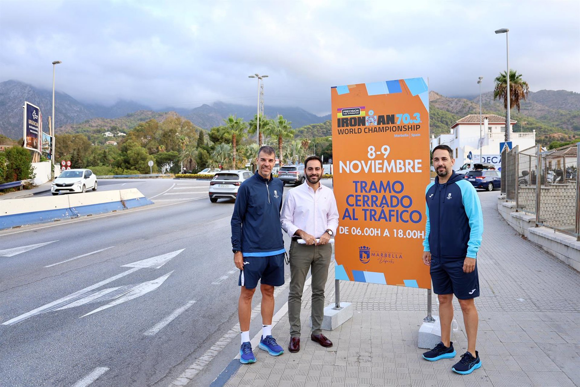 Marbella instala paneles informativos en distintos puntos sobre incidencias de tráfico por el Ironman