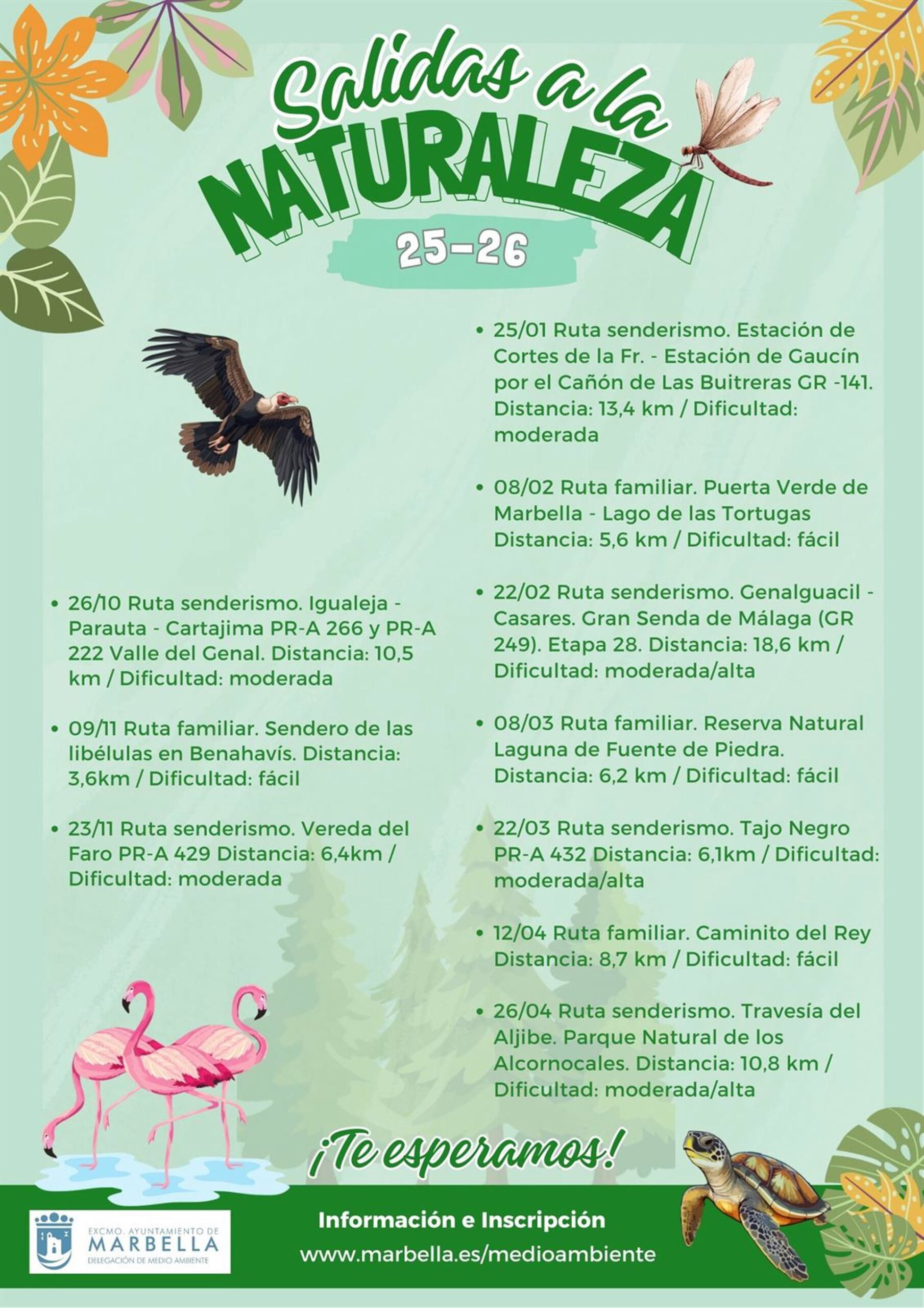 Marbella oferta diez rutas gratuitas por espacios protegidos de la provincia a 500 personas