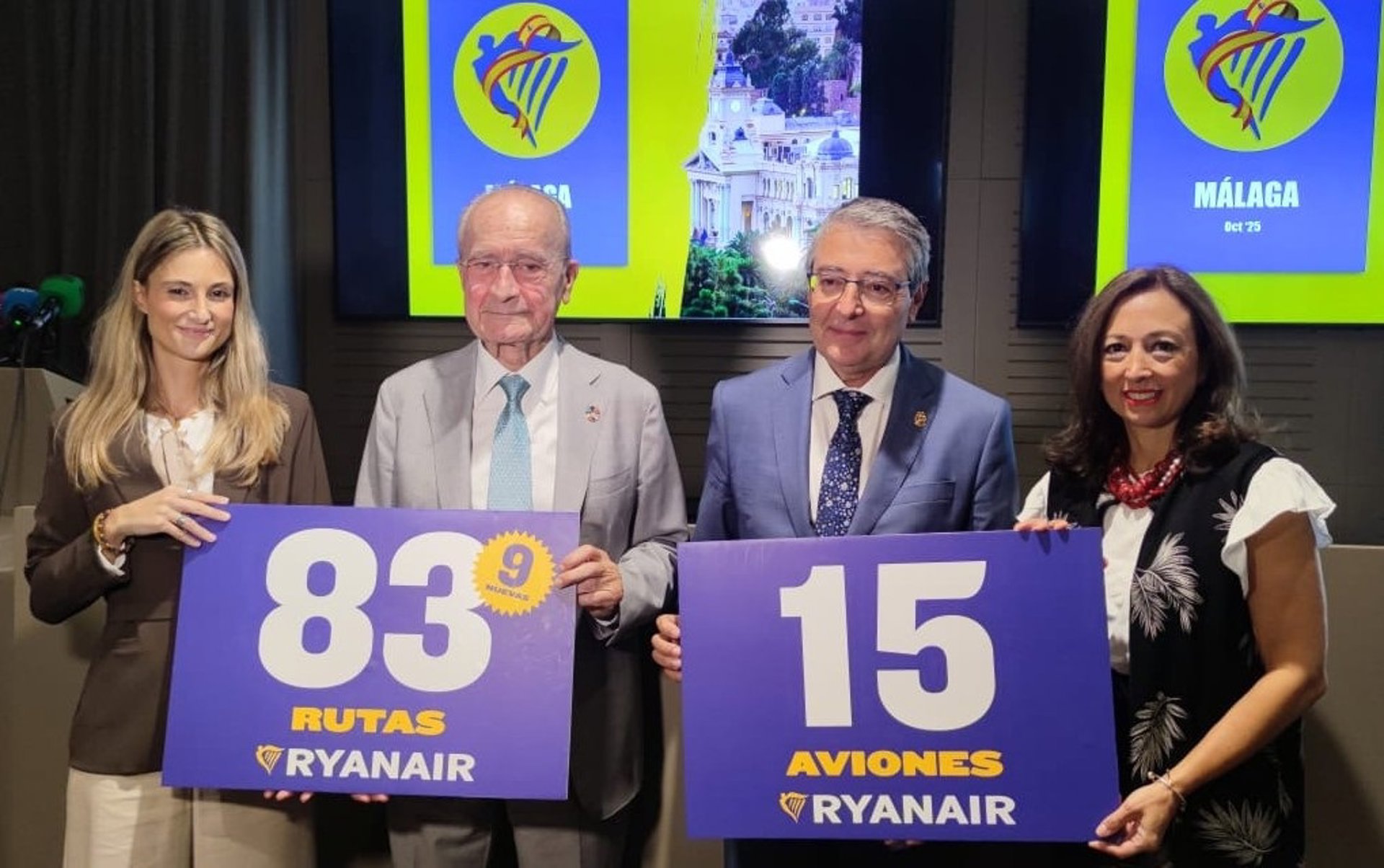 Ryanair tendrá 83 rutas desde Málaga en la temporada de invierno, con nueve destinos nuevos en Europa