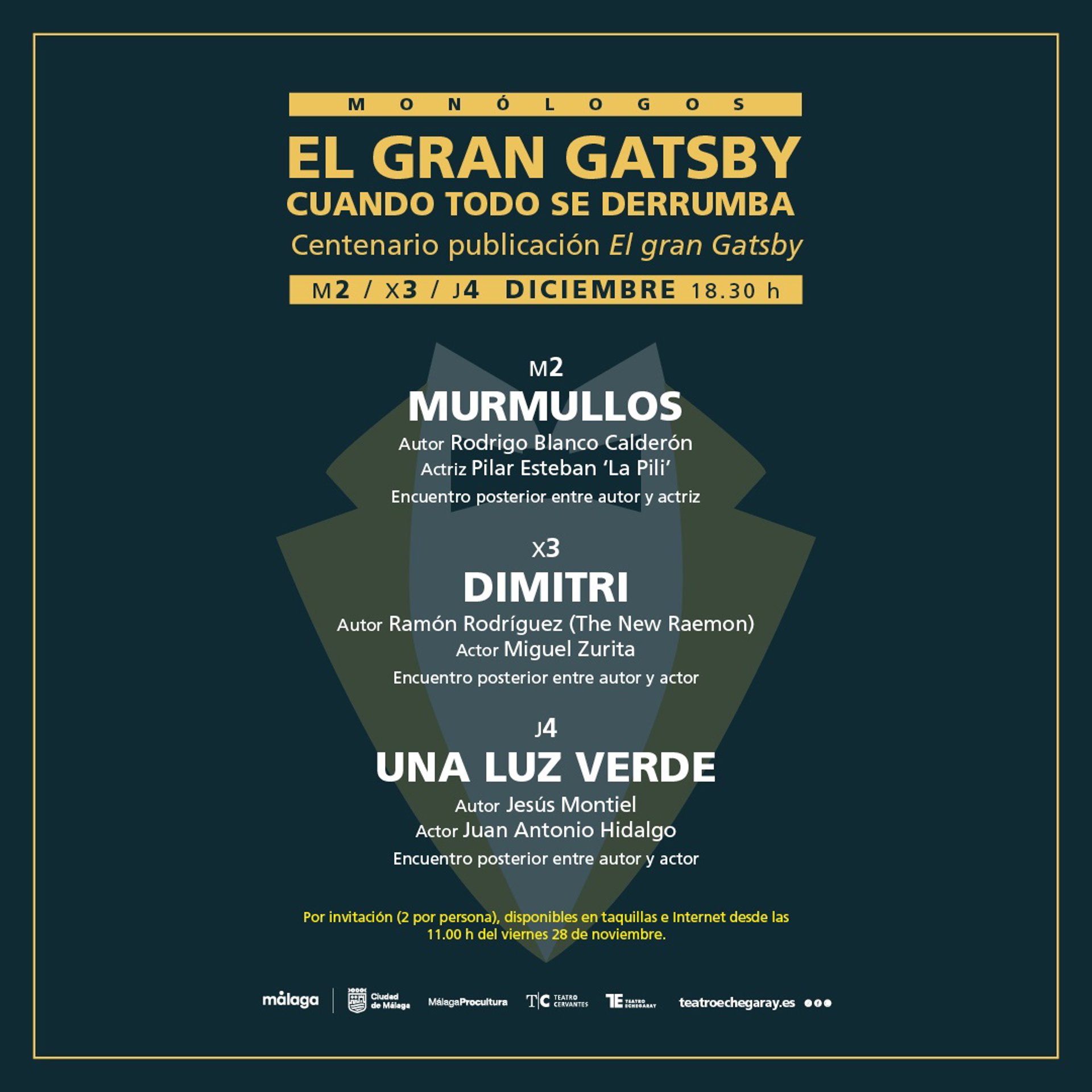 Anverso/Reverso celebra centenario de 'El gran Gatsby' con el estreno de tres piezas escénicas