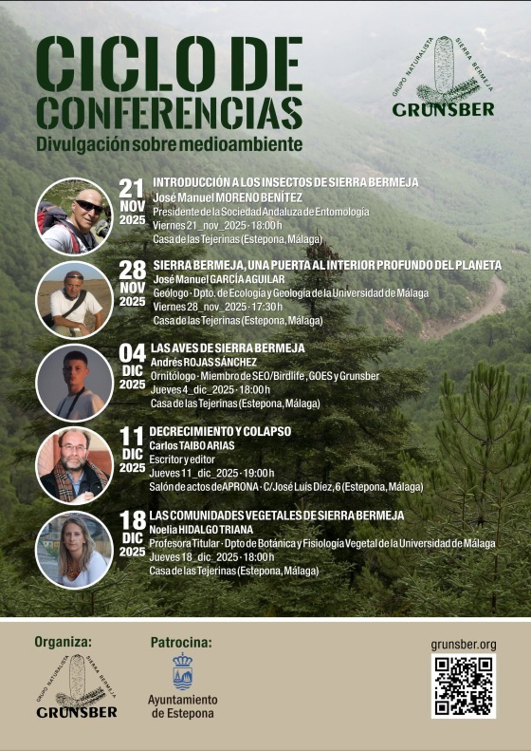 El Grupo Naturalista Grunsber y Estepona organizan un ciclo de conferencias divulgativas sobre Sierra Bermeja