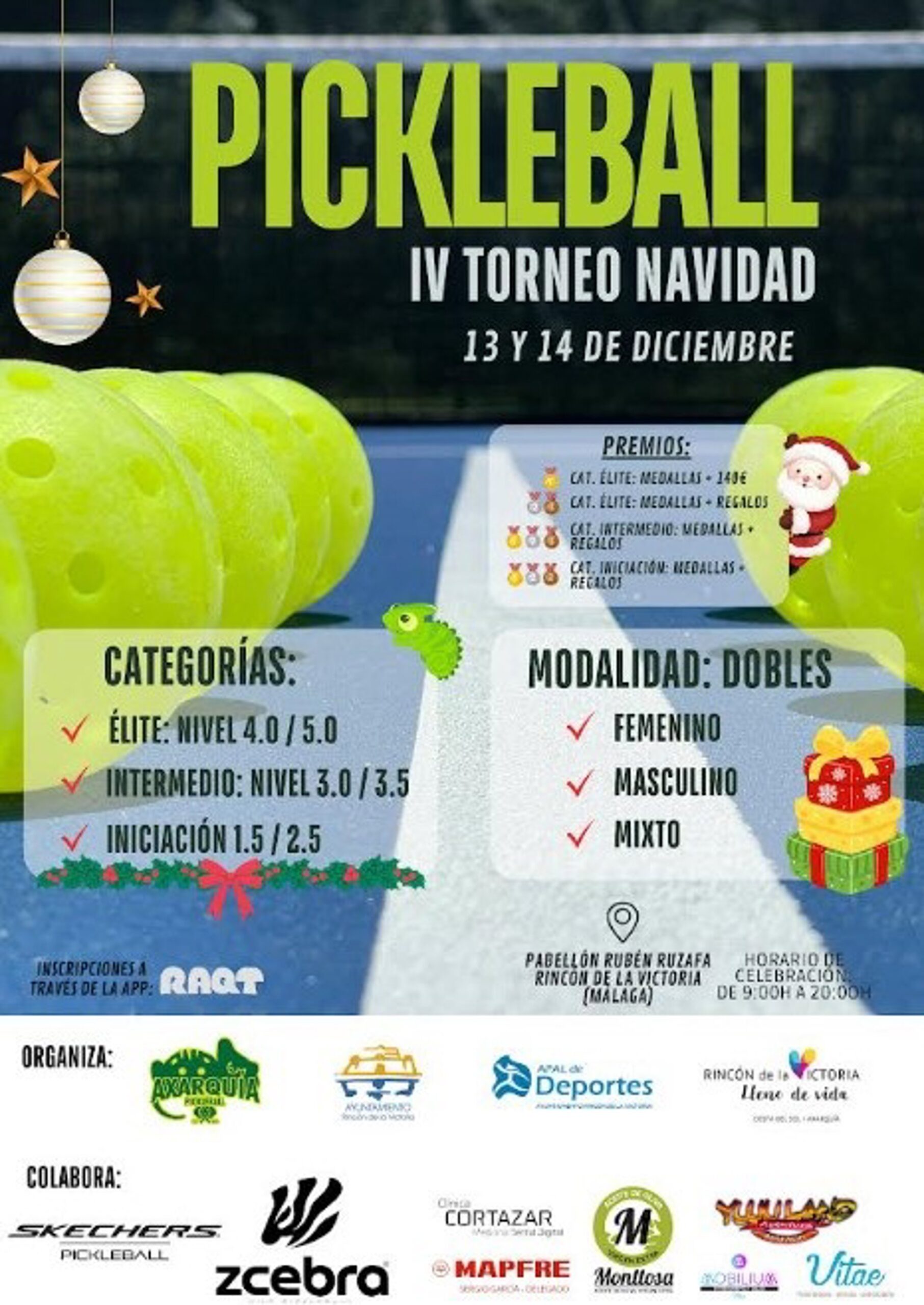 El Torneo de Navidad de Pickleball de Rincón acogerá más de un centenar de jugadores del panorama nacional