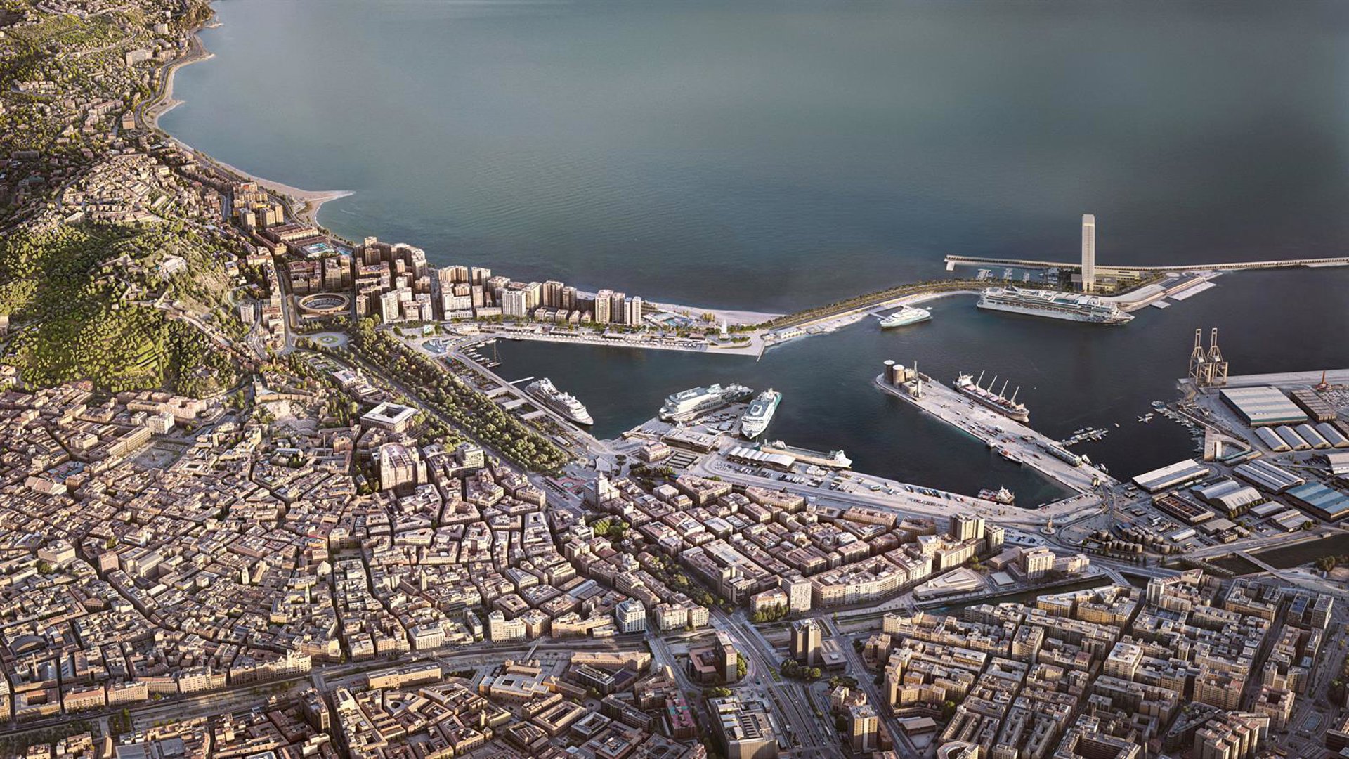 El proyecto de la torre del puerto tendrá un inversión de unos 200 millones y hotel contará con 382 habitaciones