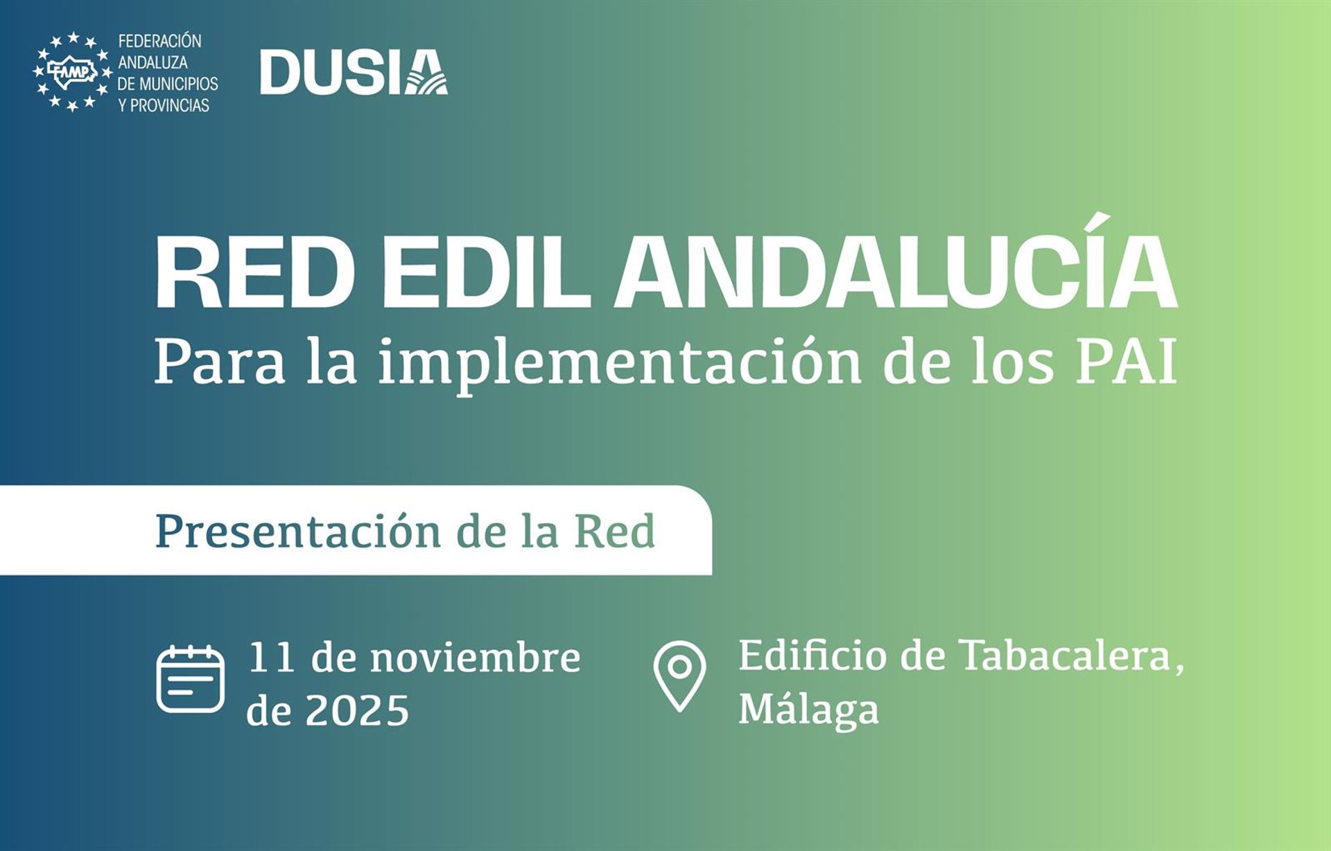 Málaga acoge la presentación de Red EDIL, foro para impulsar los Planes Integrados en Andalucía