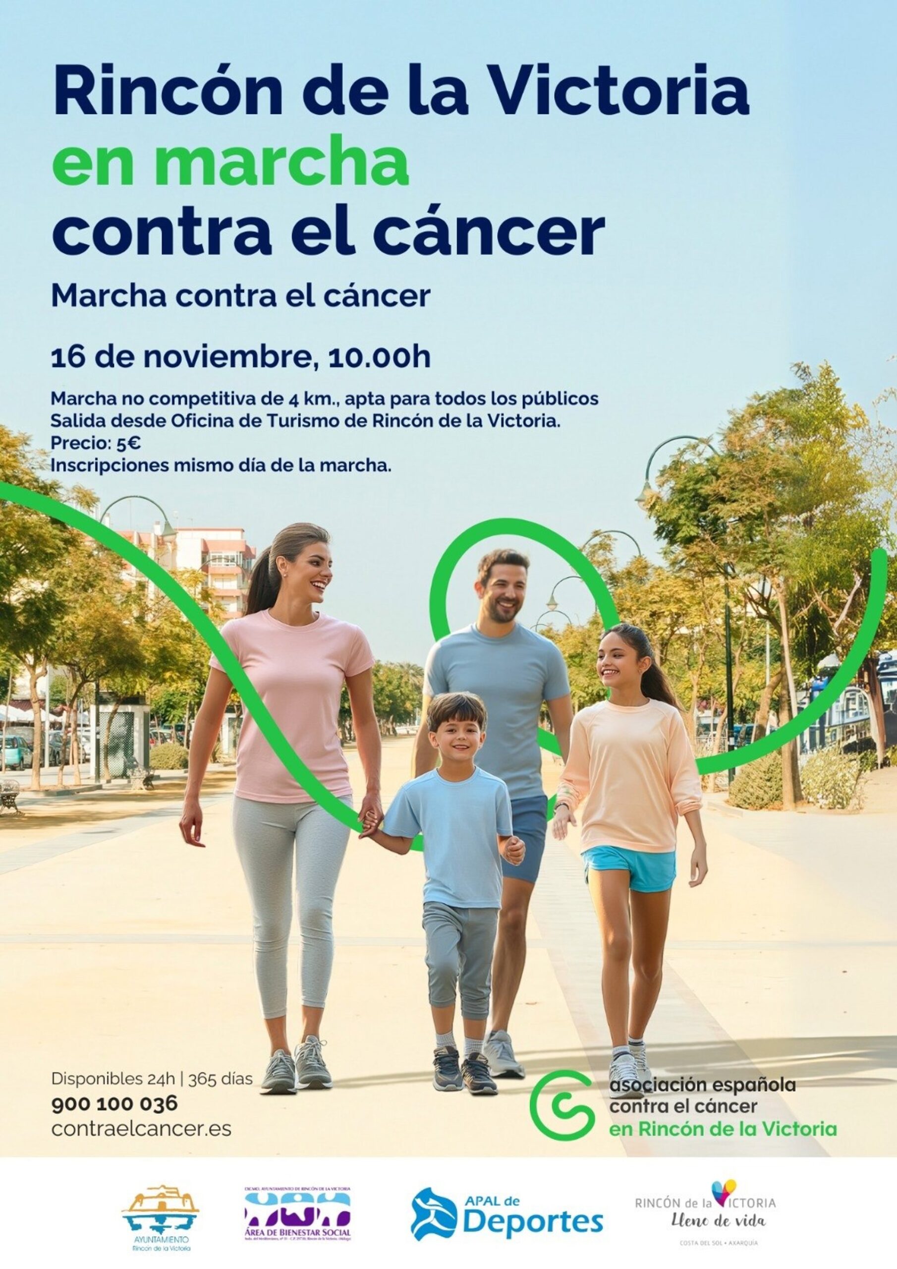 Rincón celebra una nueva edición de la Marcha Contra el Cáncer con la participación de unas 200 personas