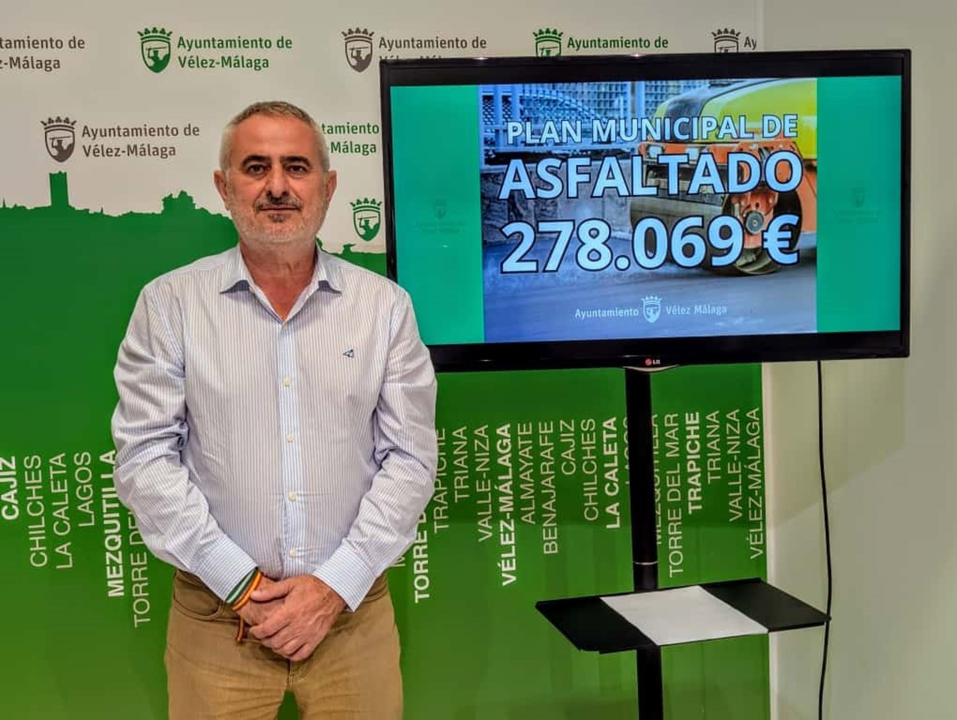Vélez-Málaga incrementa el presupuesto del plan de asfaltado con una partida de 278.000 euros