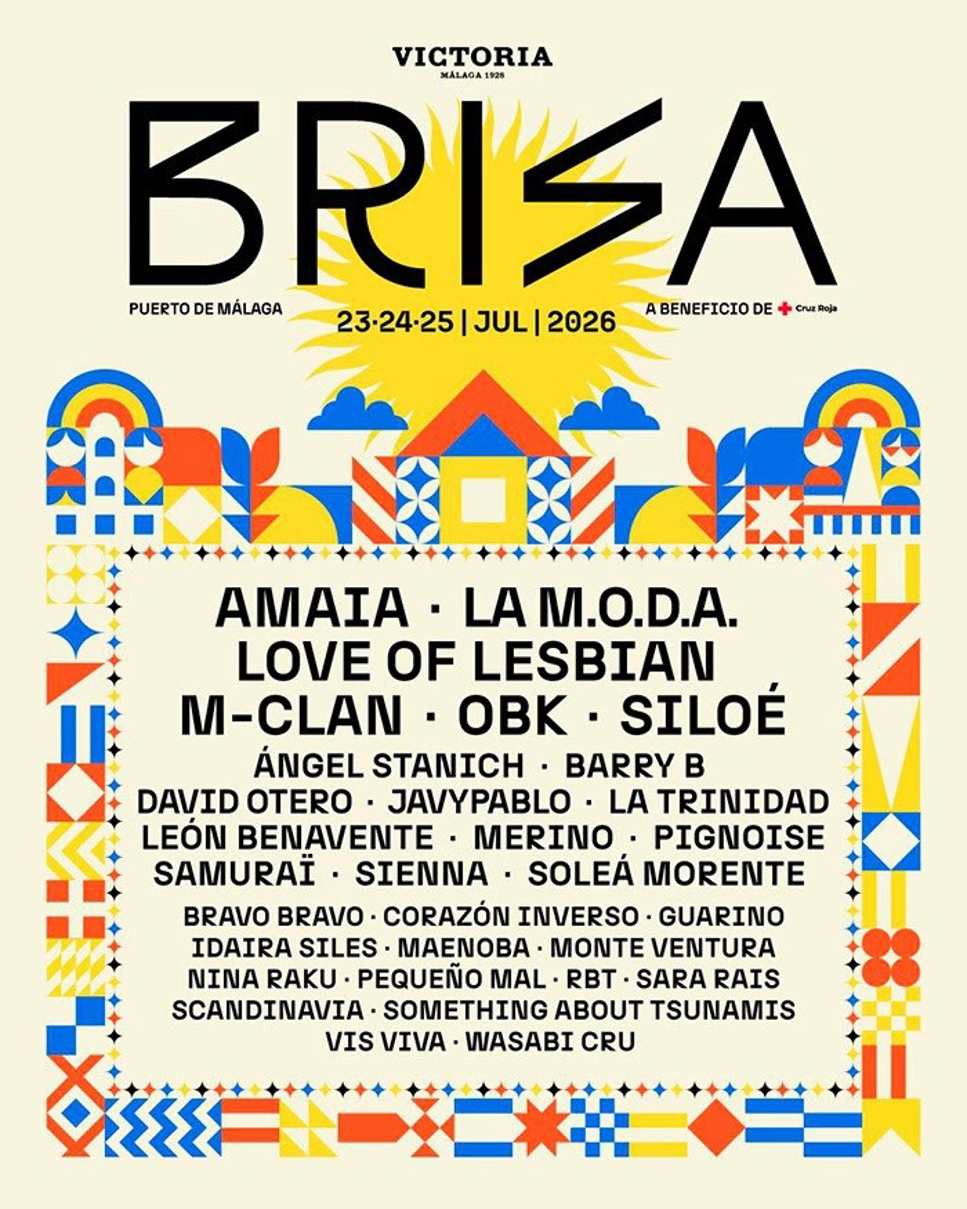 Amaia, La M.O.D.A, Love of Lesbian, M-Clan, OBK y Siloé encabezan el cartel de Brisa Festival 2026