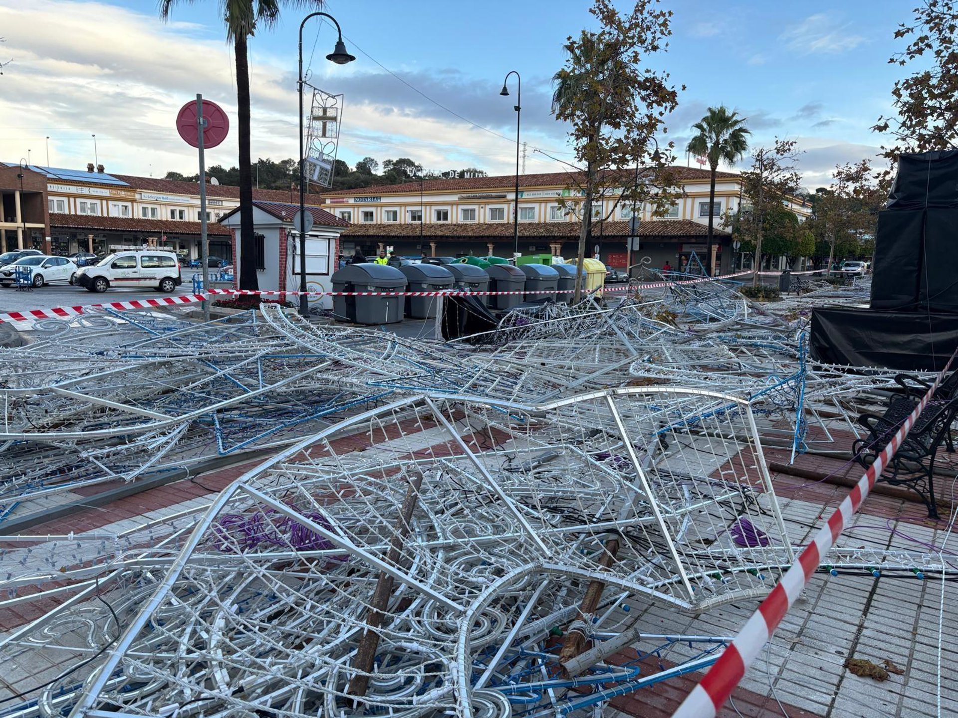 El Ayuntamiento de Mijas estima en medio millón de euros los daños causados por el tornado