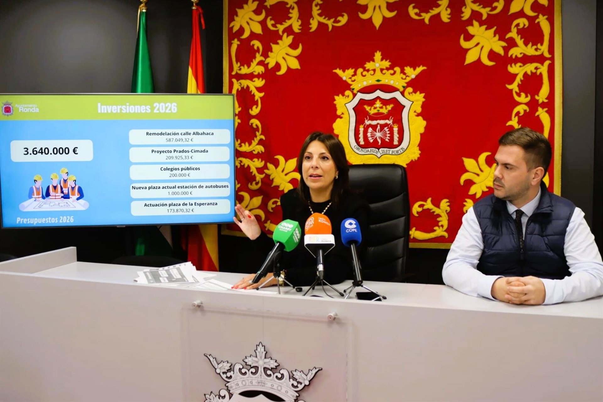 El Ayuntamiento de Ronda presenta sus presupuestos para 2026, que crecen un 4% hasta los 40,5 millones