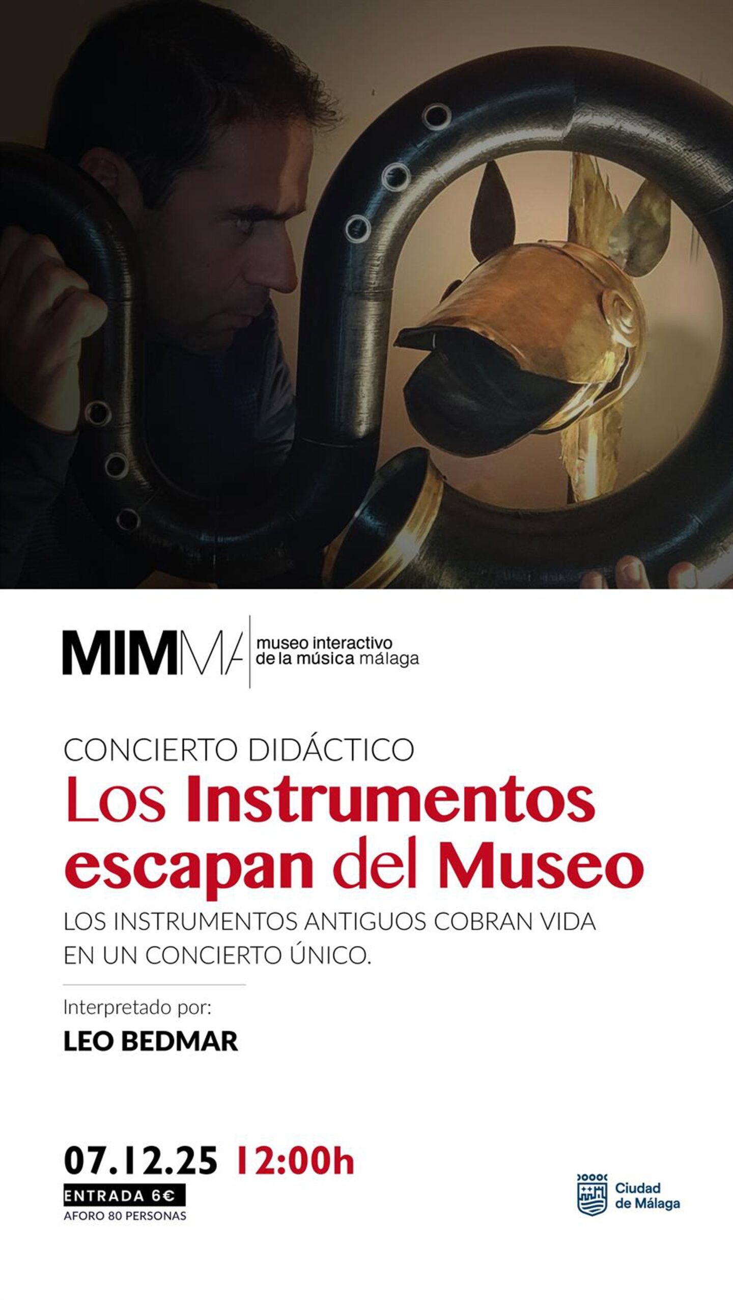 El Museo Interactivo de la Música acoge este domingo un concierto didáctico único con piezas reales en acción