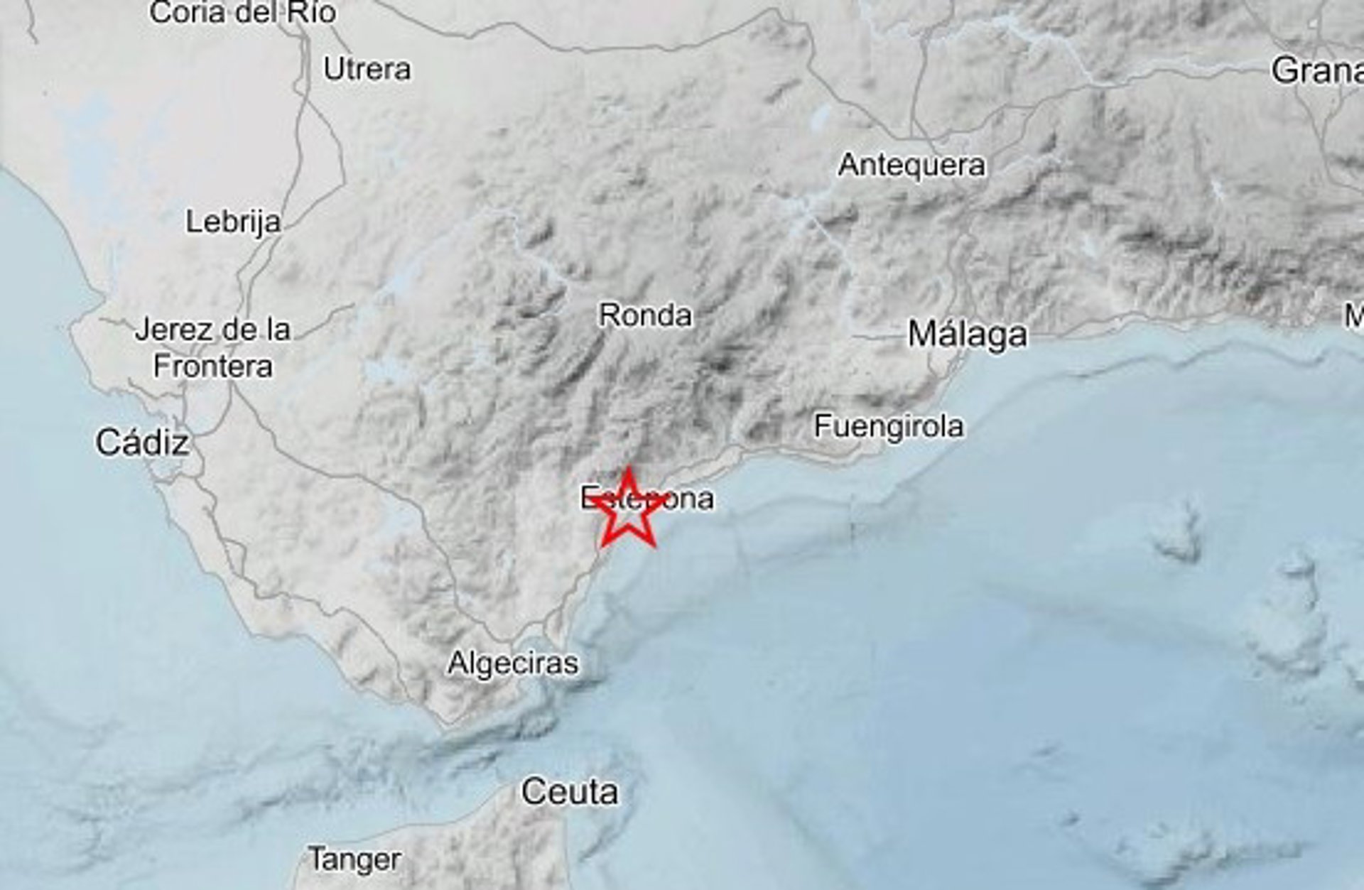 Registrado un terremoto de magnitud 3,2 con epicentro en Estepona