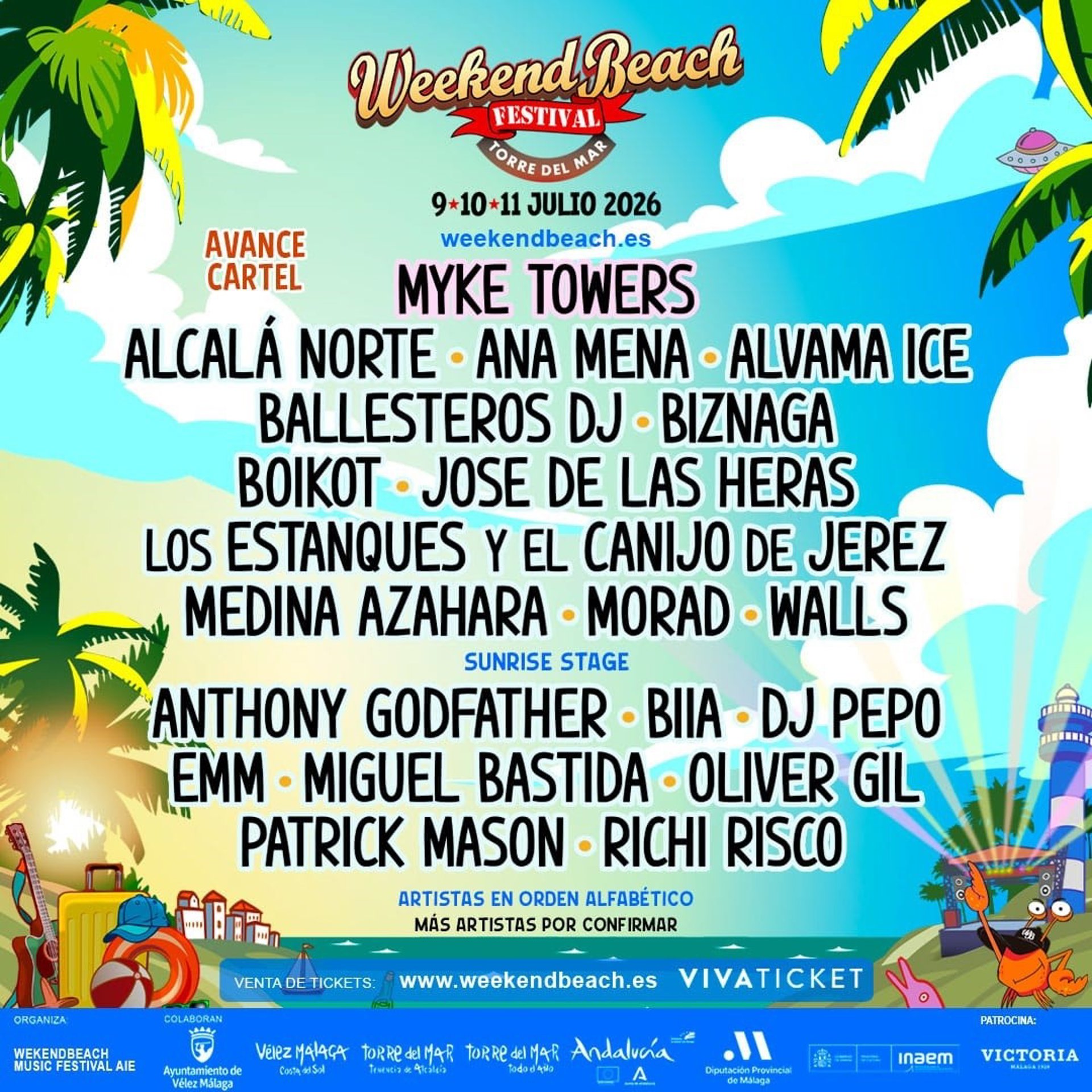 Weekend Beach Festival suma 14 nuevas confirmaciones con Alcalá Norte, Biznaga, Morad y Boikot, entre otros
