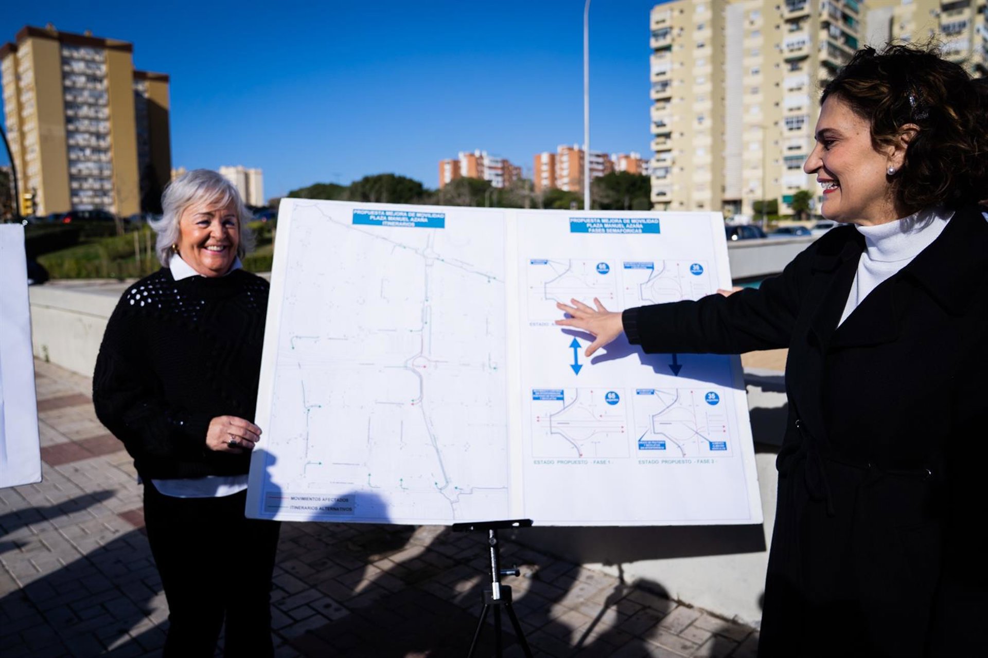 Ayuntamiento mejora la seguridad vial en plaza Manuel Azaña con un proyecto piloto para reordenar el tráfico