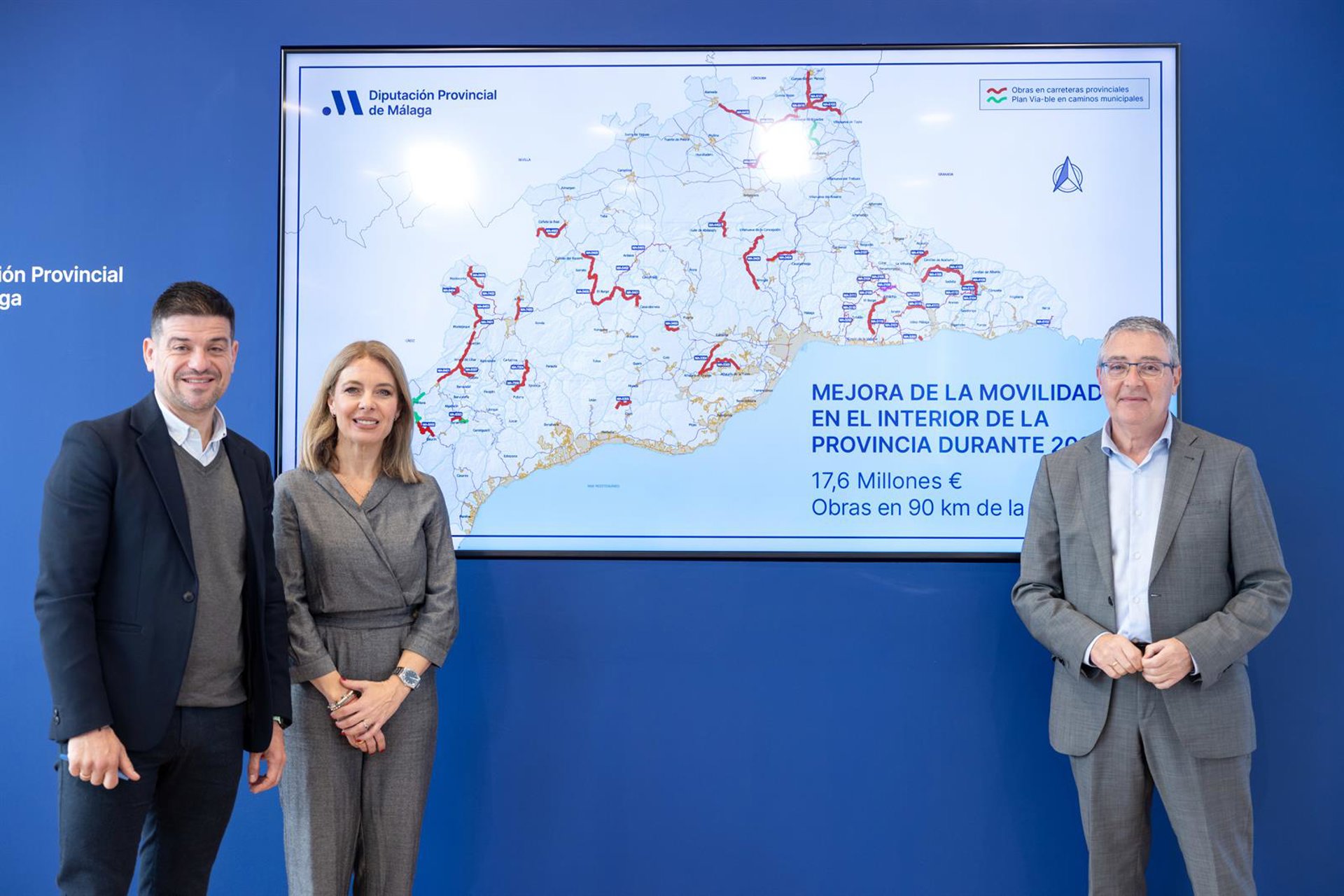 Diputación invierte 17,6 millones en 2025 para mejorar las comunicaciones viarias en el interior de la provincia