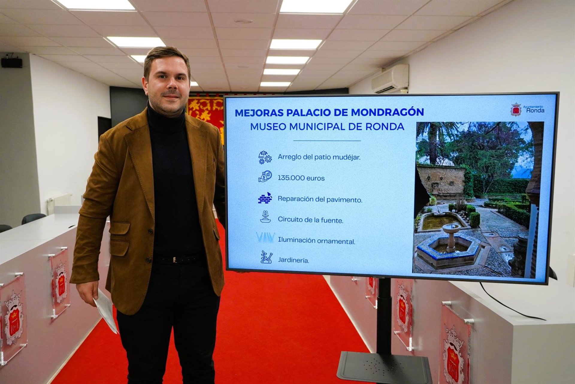 El Ayuntamiento de Ronda licita la mejora del patio mudéjar del Palacio de Mondragón