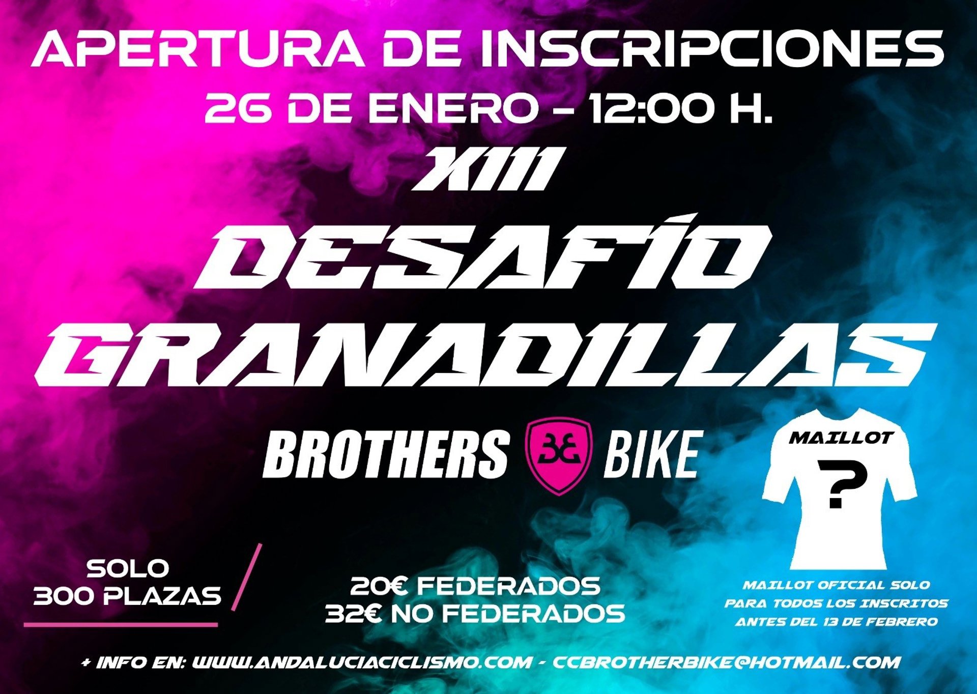 El XIII Desafío Granadillas BTT de Rincón abrirá inscripciones el lunes 26 de enero para 300 deportistas