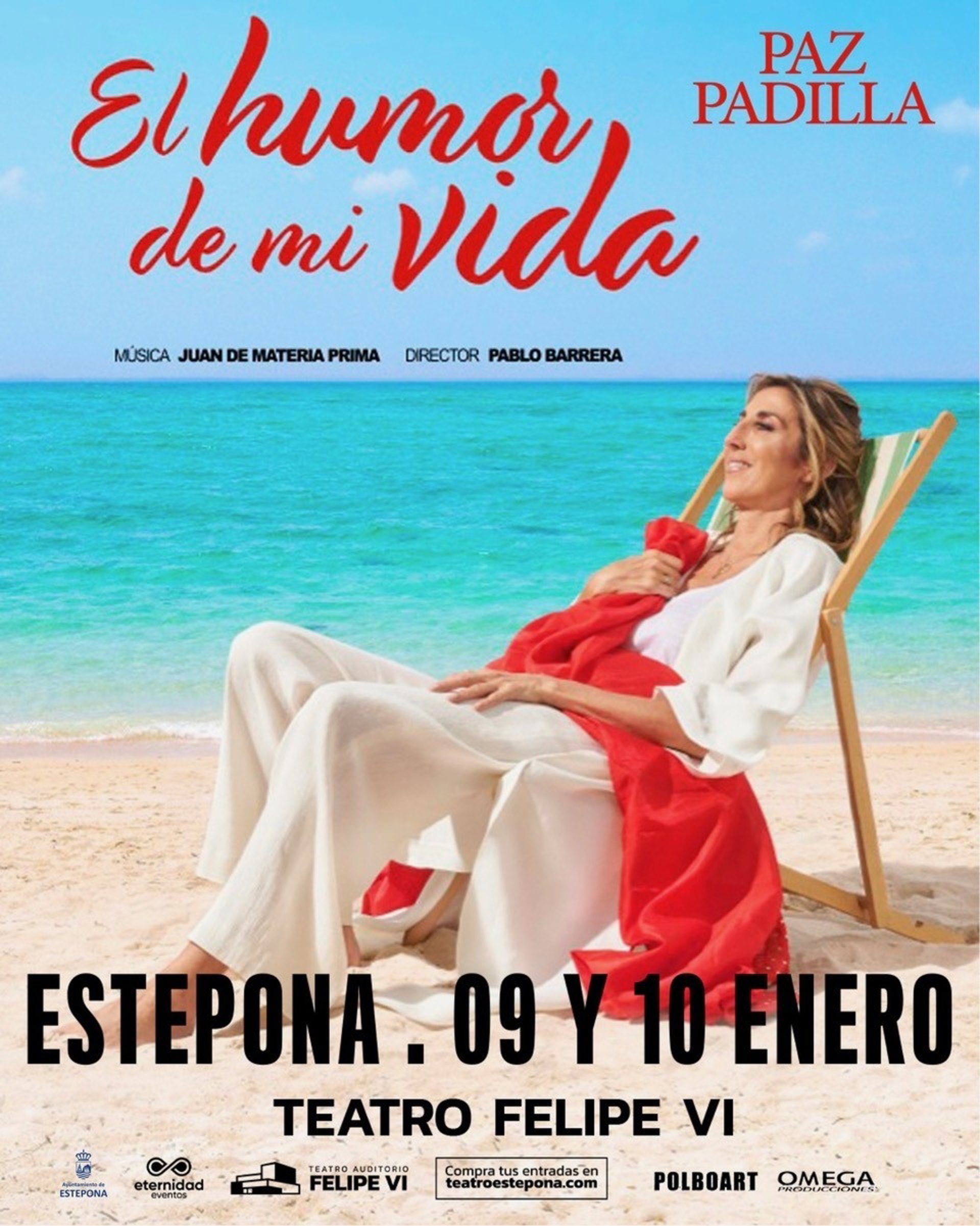 Paz Padilla sube al escenario en Estepona con la versión teatral de su libro 'El humor de mi vida'