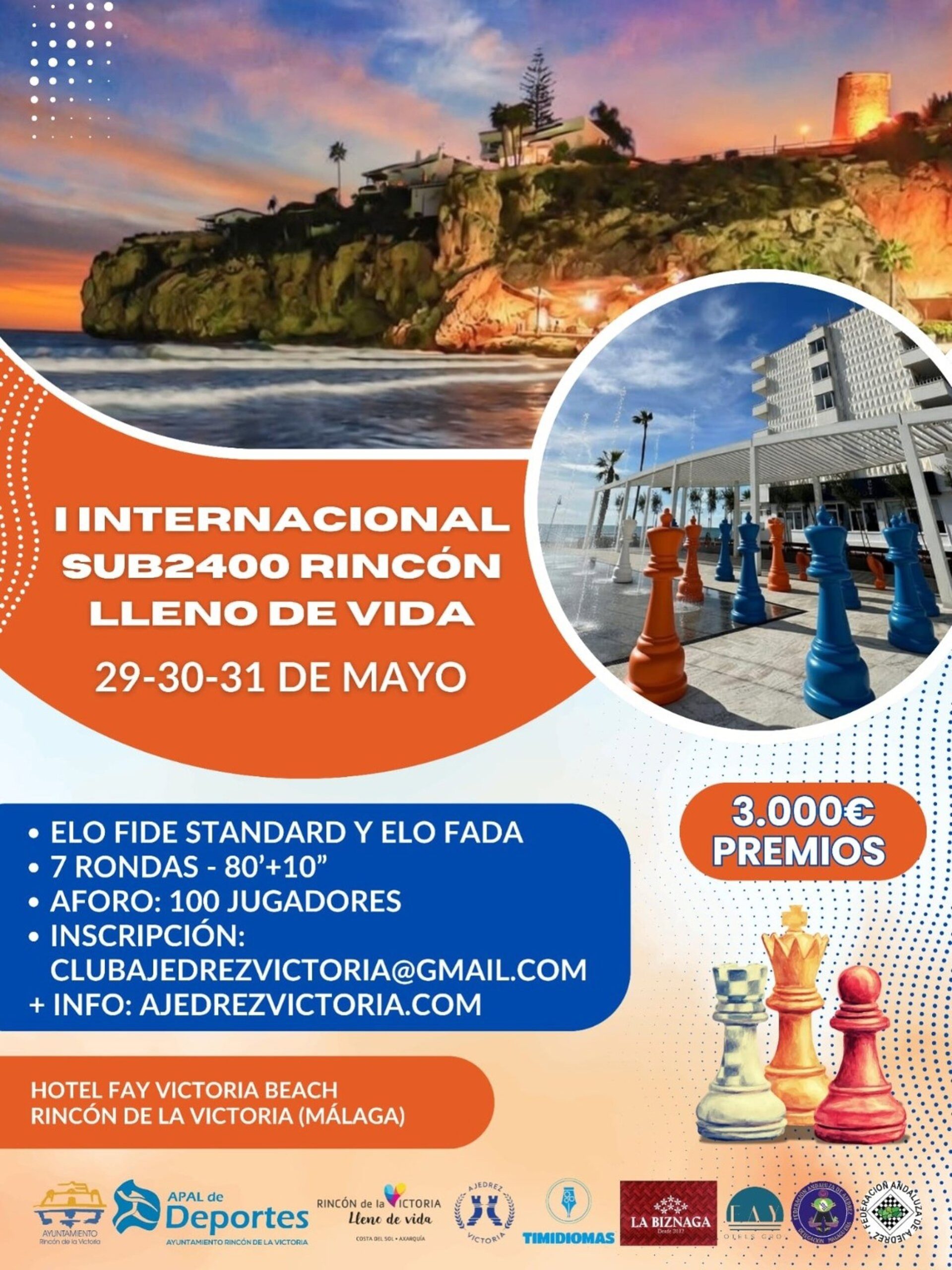 Rincón abre plazo de inscripción de Torneo Internacional de Ajedrez Clásico, que reparte 3.000 euros en premios
