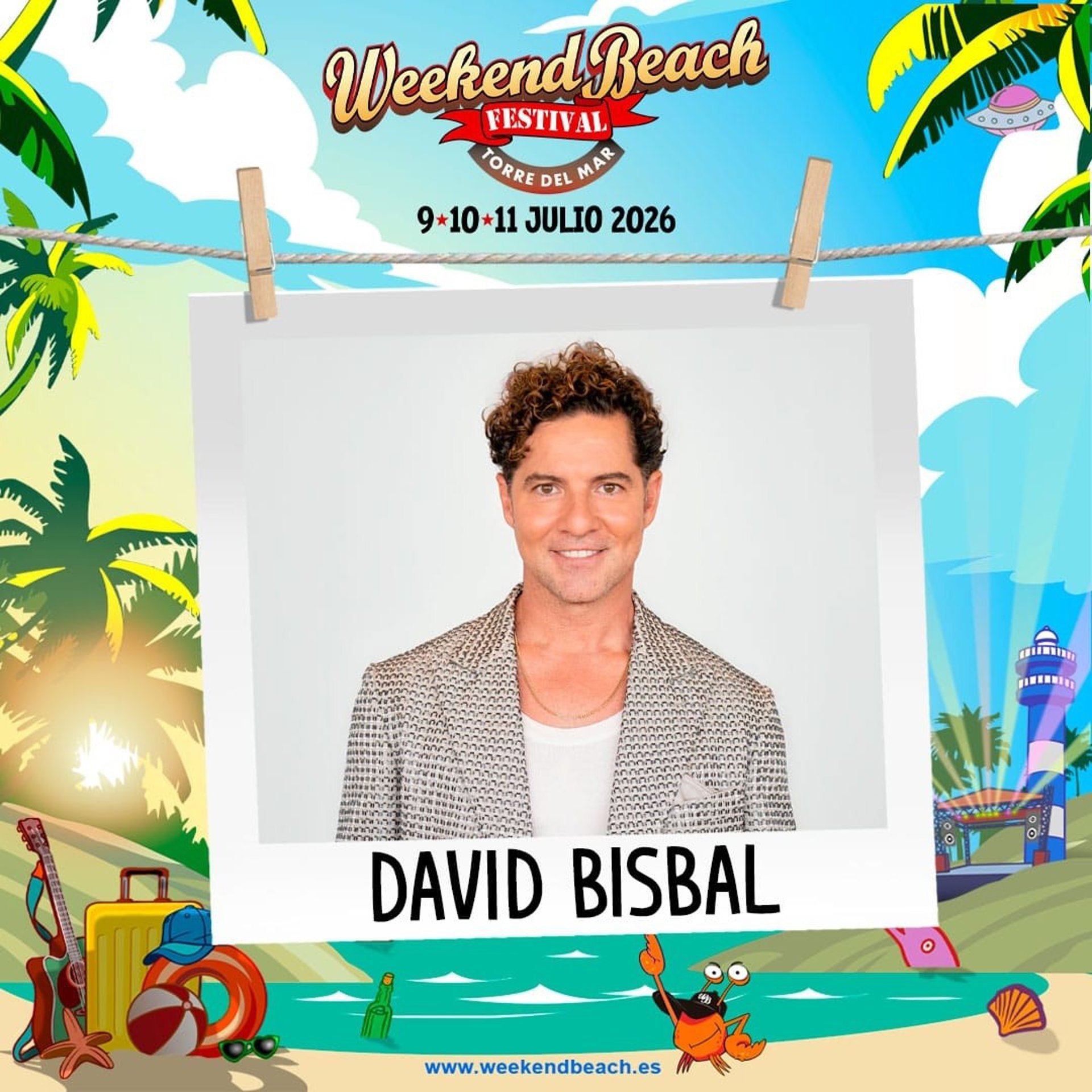 David Bisbal se une a los cabezas de cartel del Weekend Beach Festival en su único concierto en Málaga en 2026