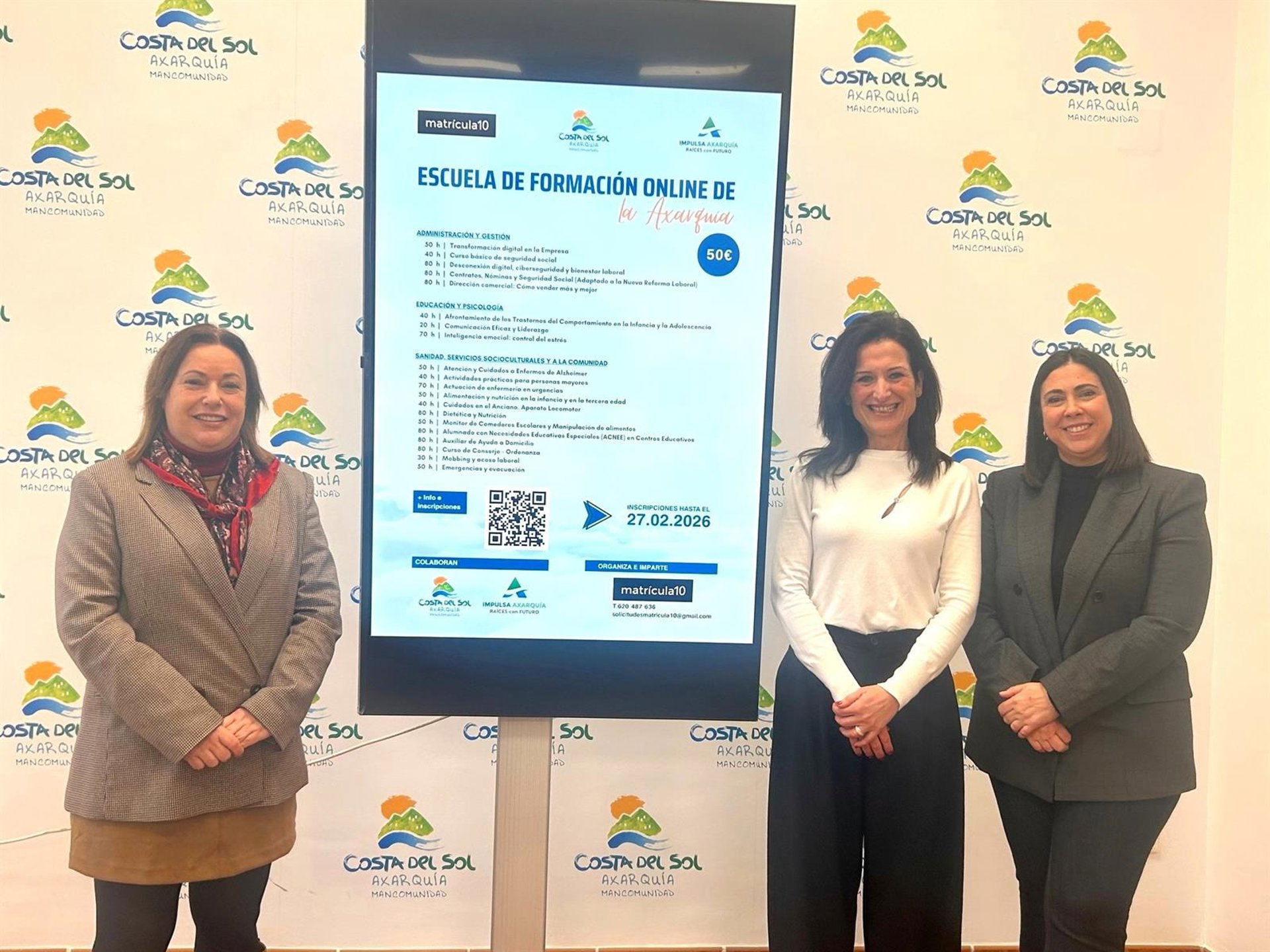 La Escuela de Formación online de la Axarquía programa una veintena de cursos para la convocatoria de 2026