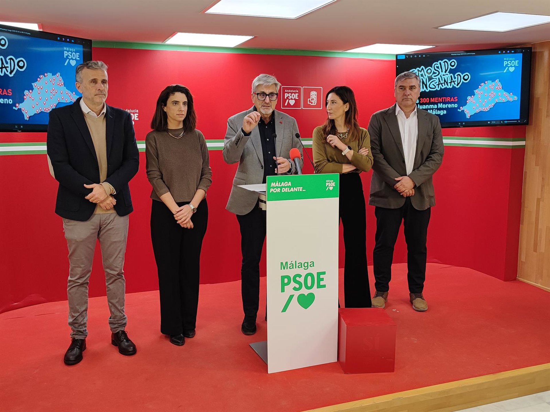 PSOE critica "300 incumplimientos de Moreno" con Málaga y lanza campaña para "señalarlos municipio a municipio"