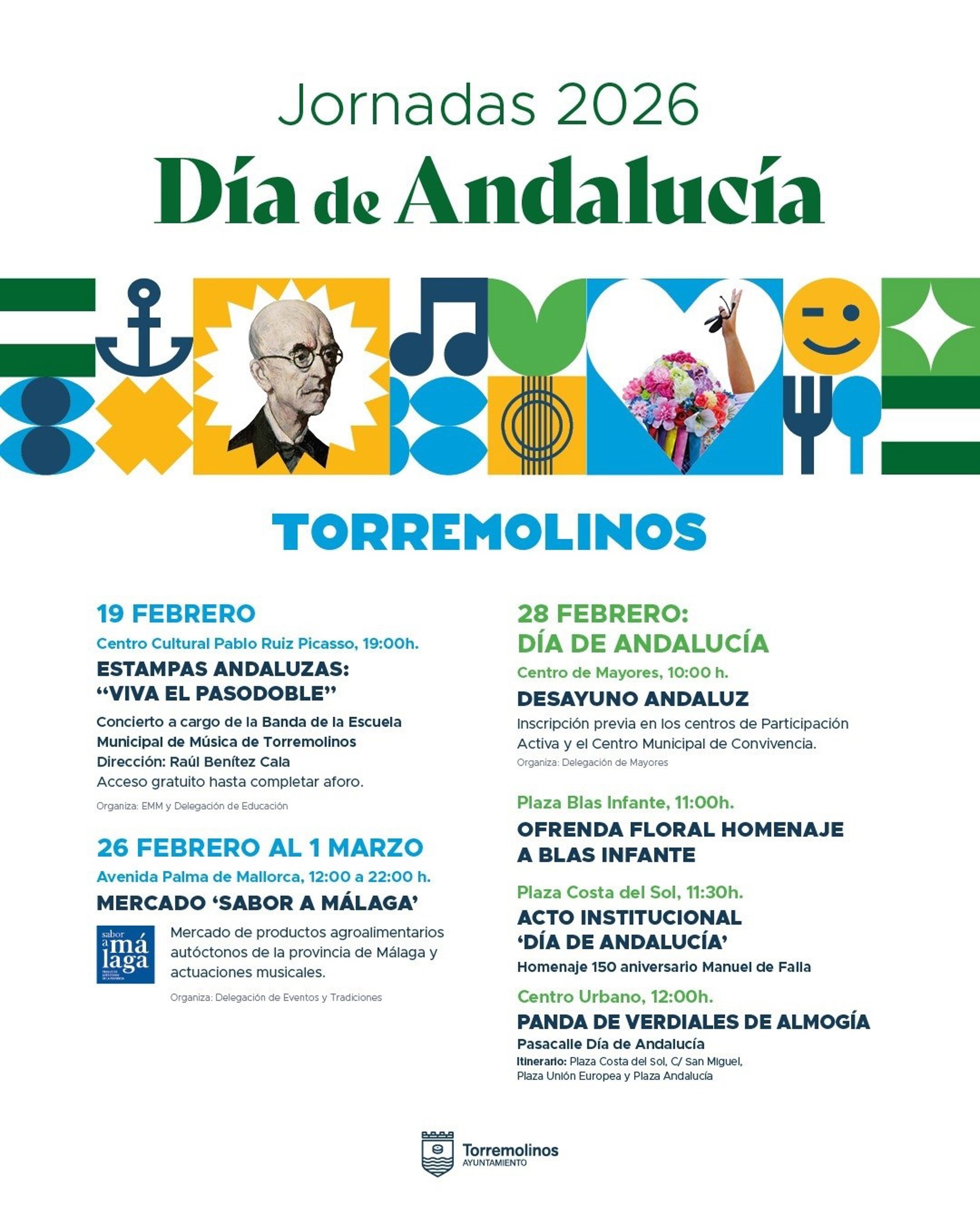 Torremolinos rinde homenaje a Manuel de Falla en el Día de Andalucía
