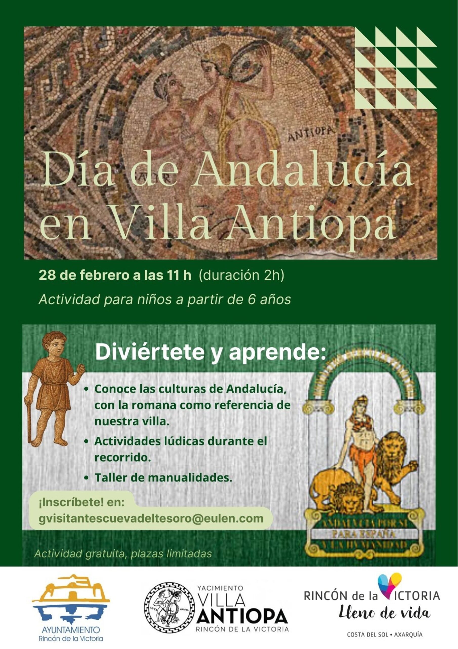Villa Antiopa celebra el Día de Andalucía con actividades infantiles y culturales