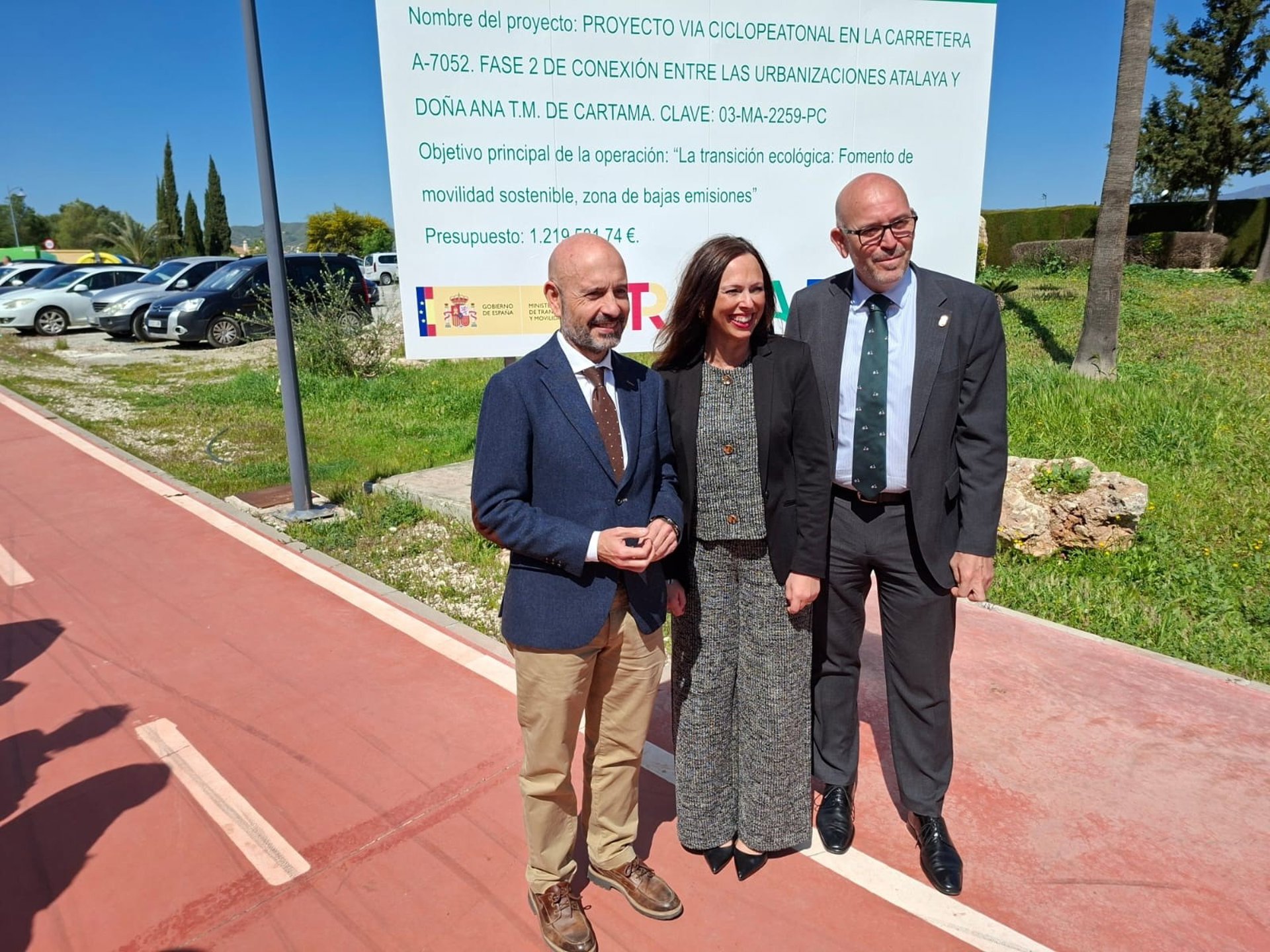 Cártama amplía su vía ciclopeatonal con la inauguración de un nuevo tramo entre Atalaya y Santa Ana