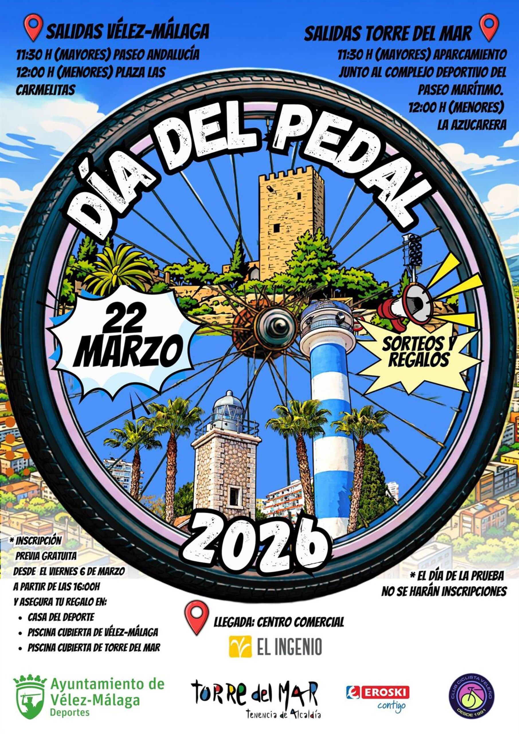 Vélez-Málaga celebrará el 22 de marzo una nueva edición del Día del Pedal