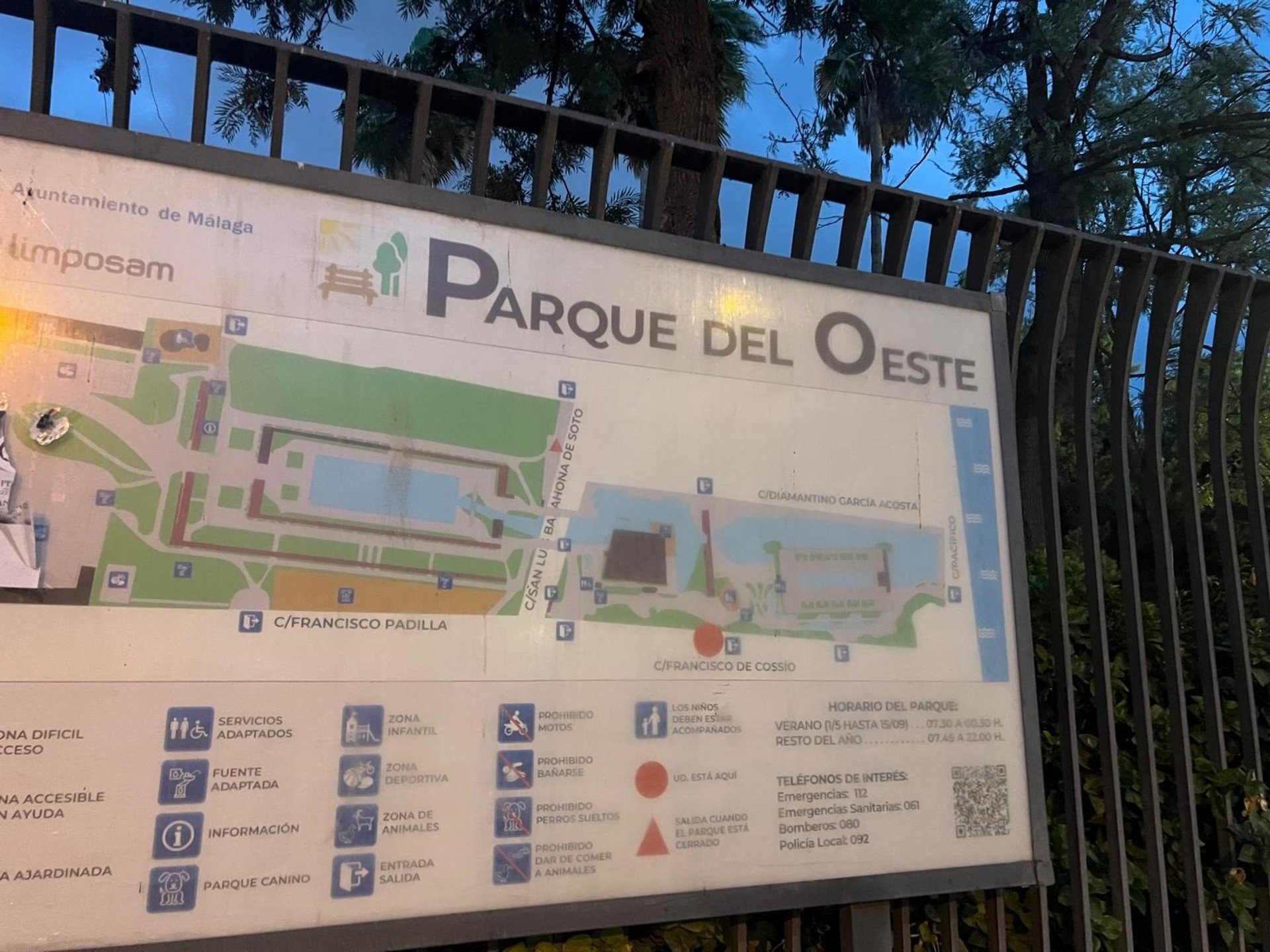 El Ayuntamiento de Málaga no acometerá ninguna actuación de transformación del Parque del Oeste