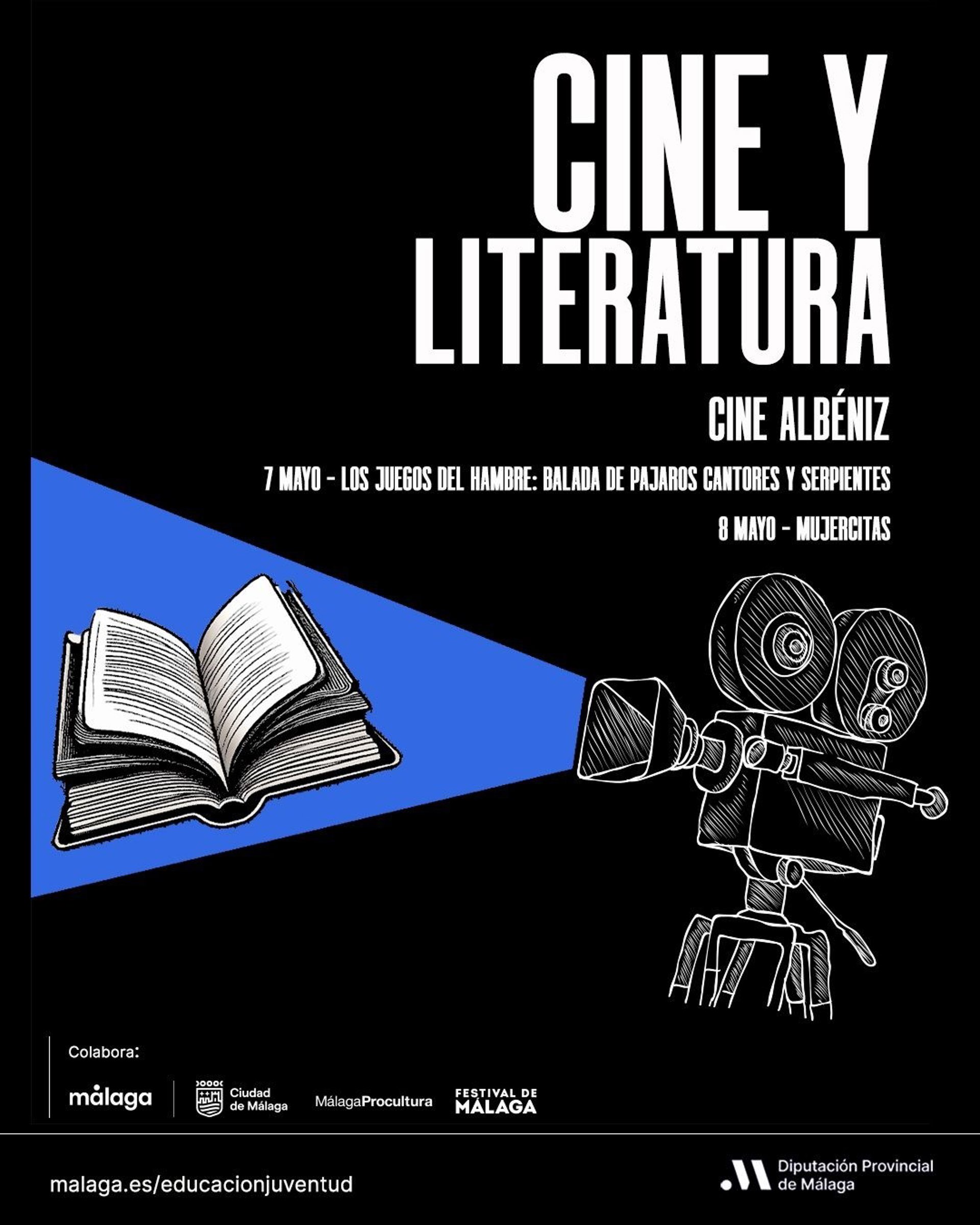 La Diputación y el Festival de Málaga acercarán el cine y la literatura a estudiantes de la provincia