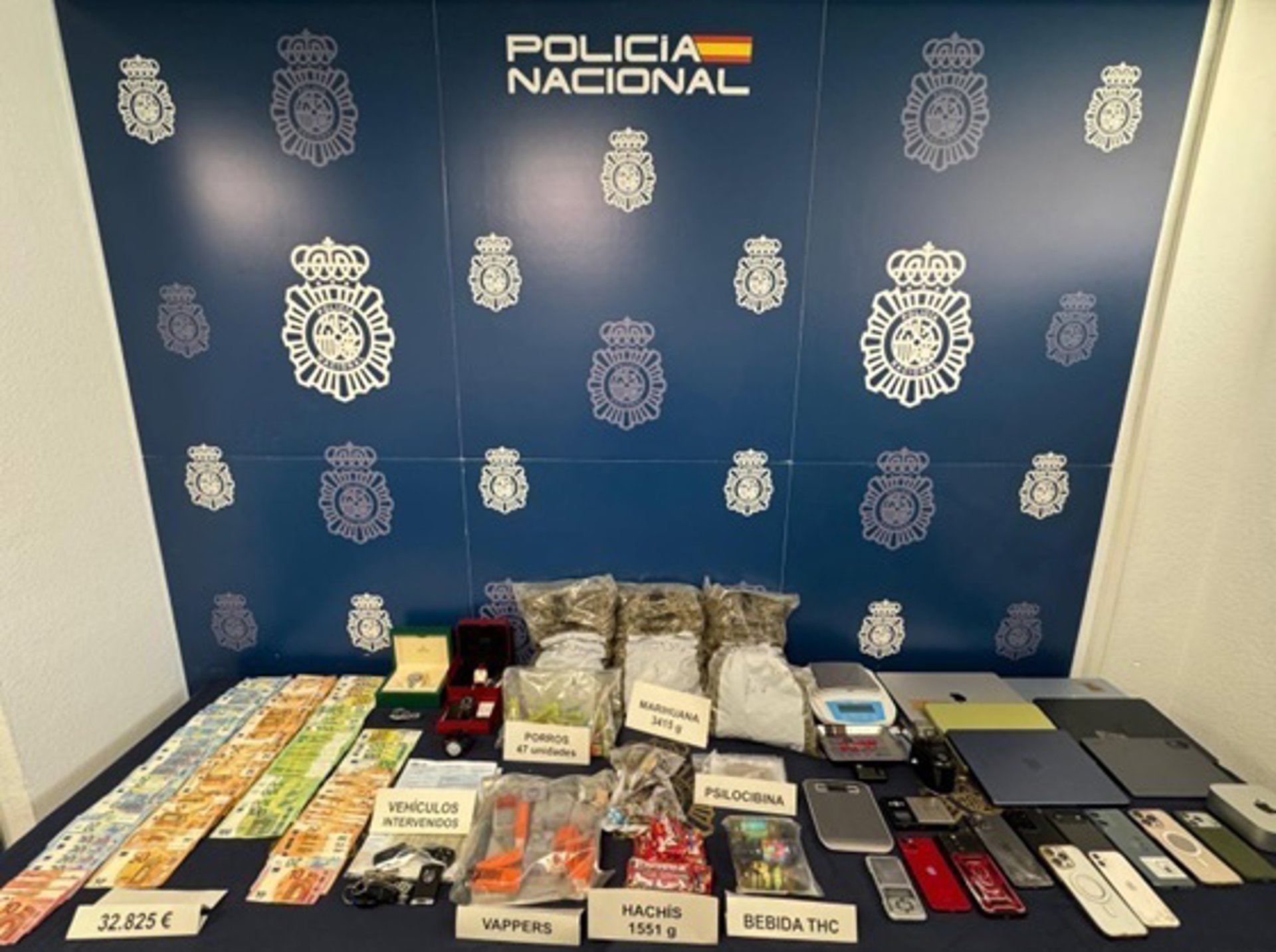 Cinco detenidos tras caer en Marbella un 'coffee shop' que funcionaba como punto de venta de droga