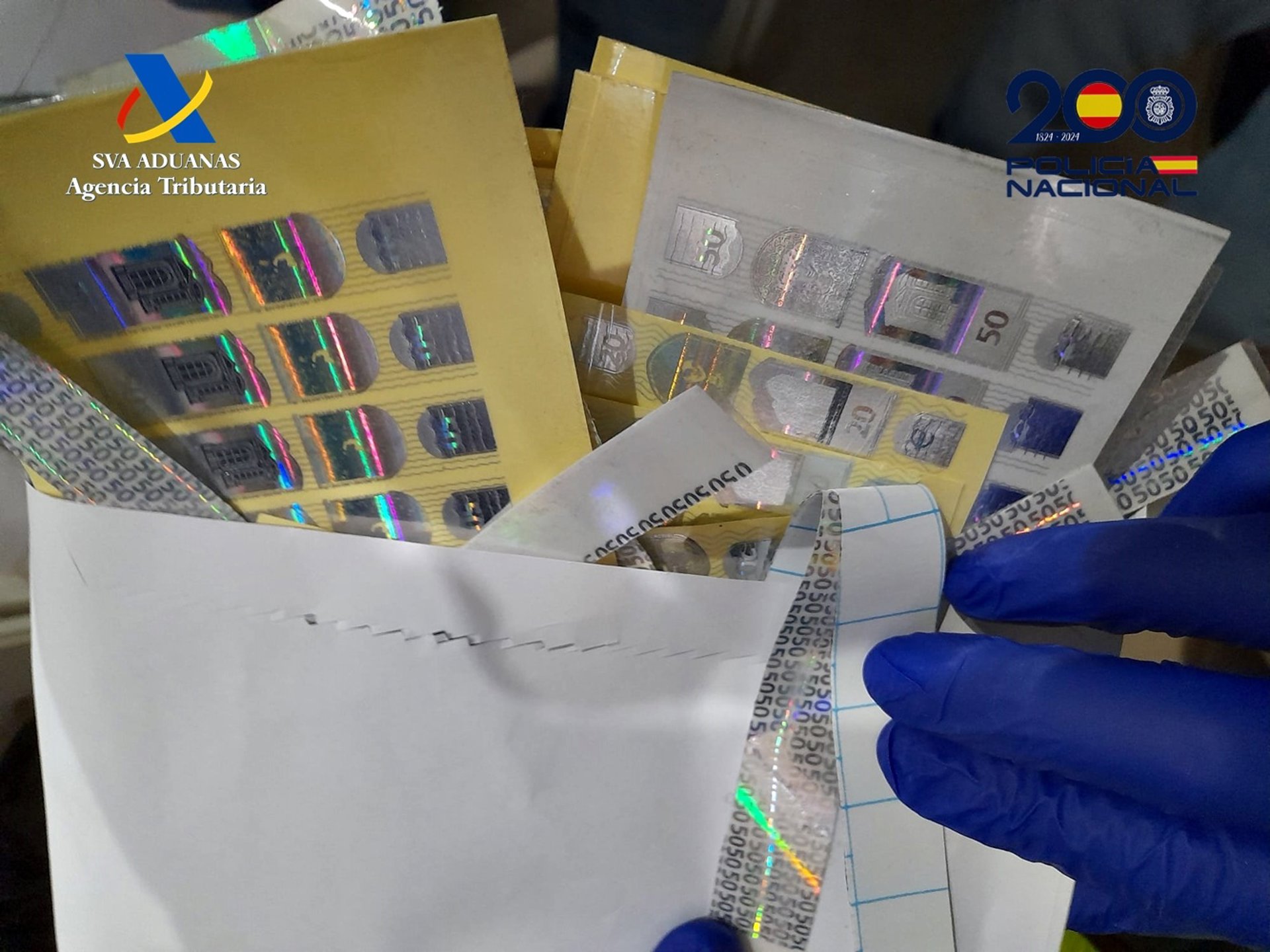 Detenido por enviar por Europa billetes falsos que hacía en casa a cambio de criptomonedas