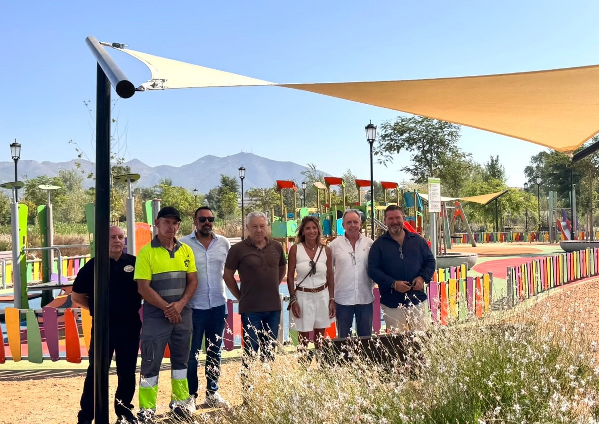 El Ayuntamiento de Mijas coloca 6.000 metros cuadrados de toldos en distintas zonas del Gran Parque