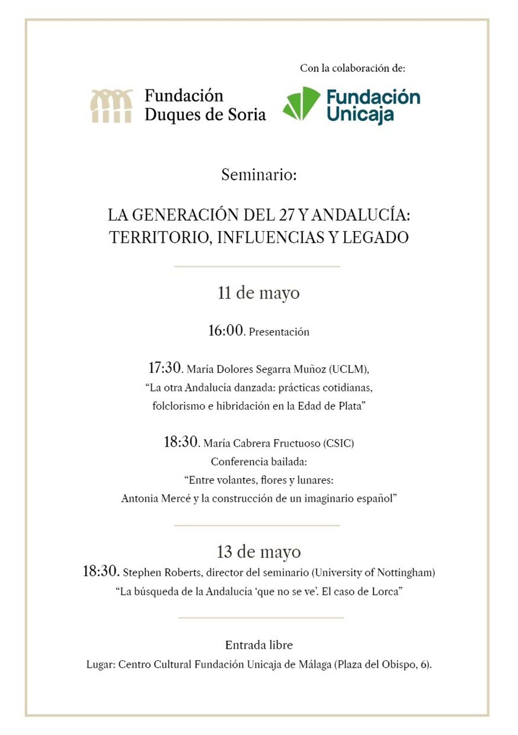 Málaga se adelanta al centenario de la Generación de 27 con un seminario internacional sobre su legado cultural