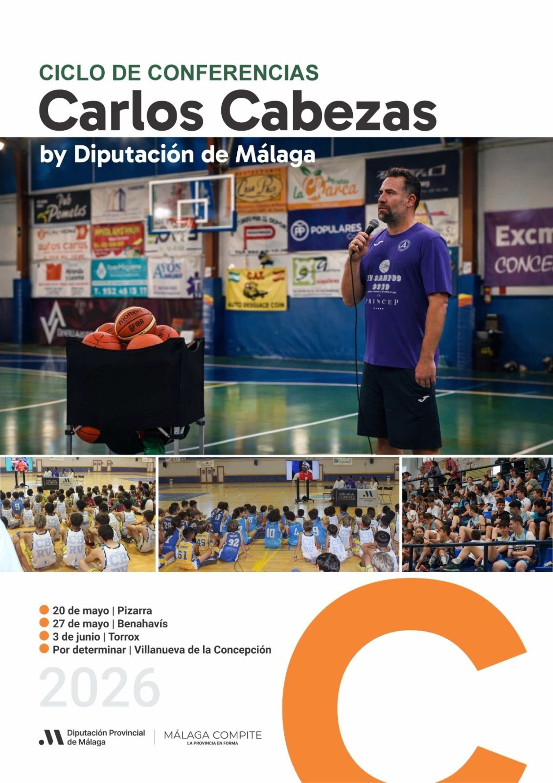 Más de 800 jóvenes deportistas malagueños asistirán a las conferencias que ofrecerá Carlos Cabezas