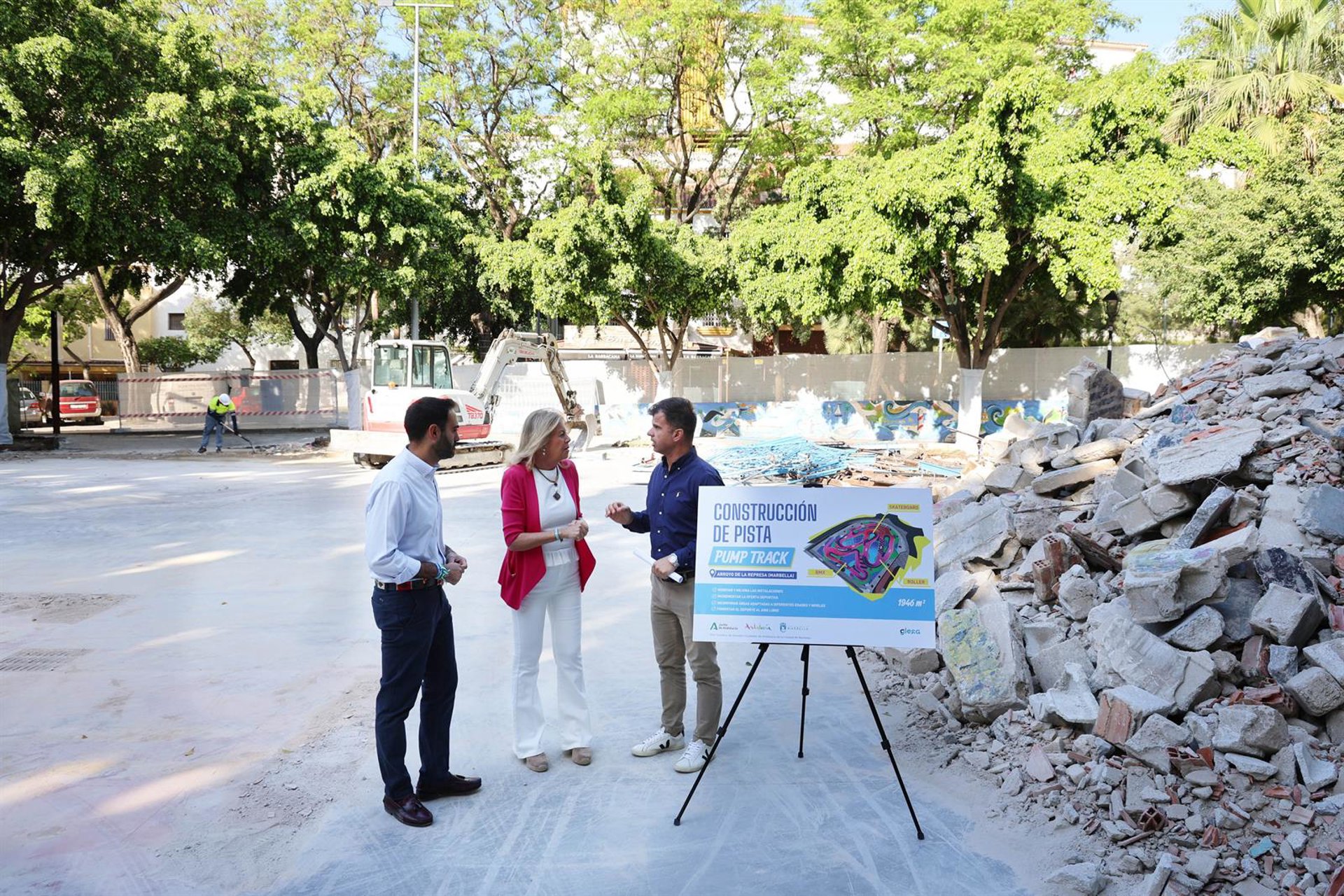 Marbella refuerza su apuesta por el deporte urbano con la construcción de una pista de 'pump track'