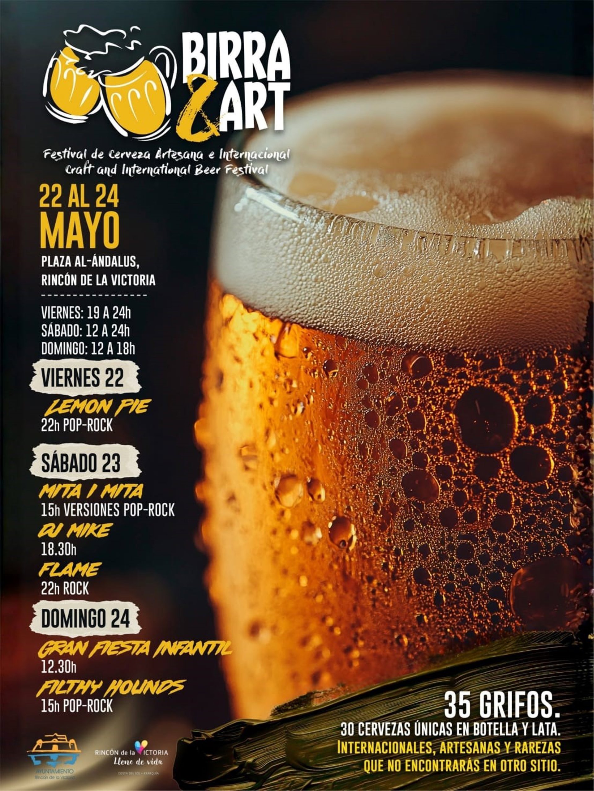 Rincón de la Victoria celebra una nueva edición de 'Birra & Art' con más de 35 grifos de cerveza artesanal